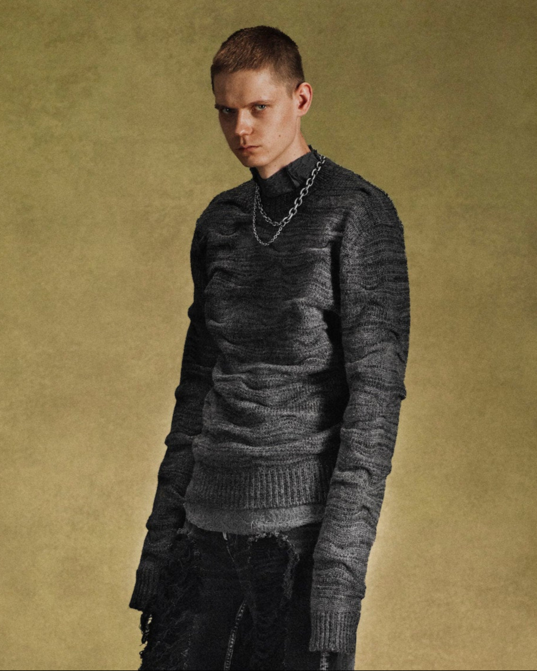 TUCK STITCHED KNIT SWEATER