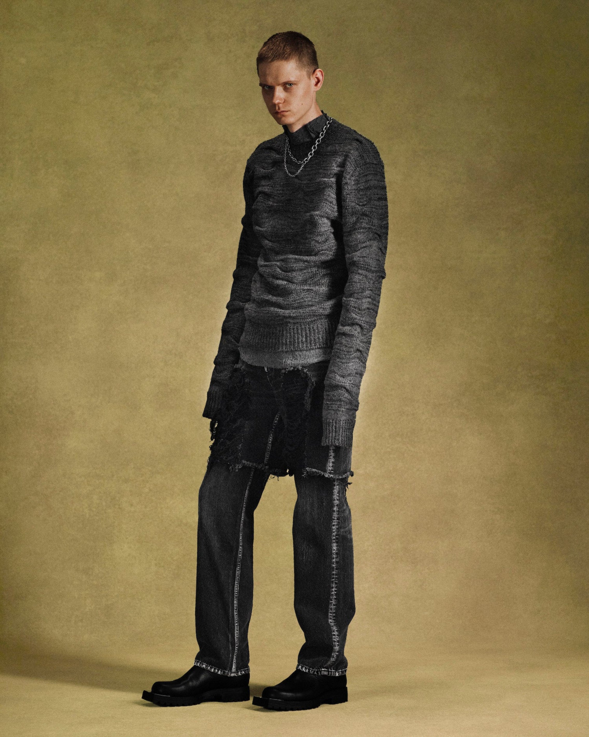 TUCK STITCHED KNIT SWEATER