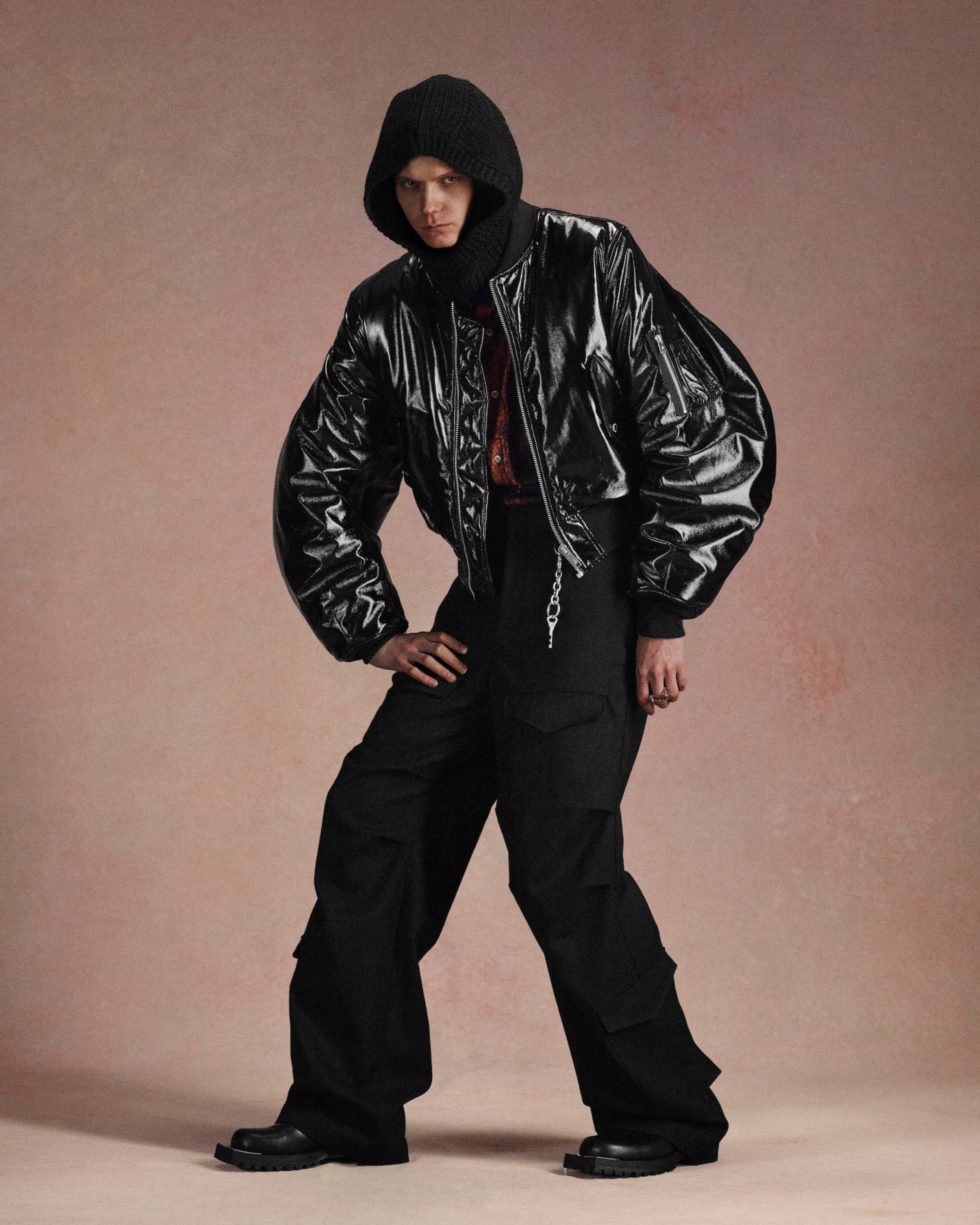 WOOL BARATHEA CARGO PANTS