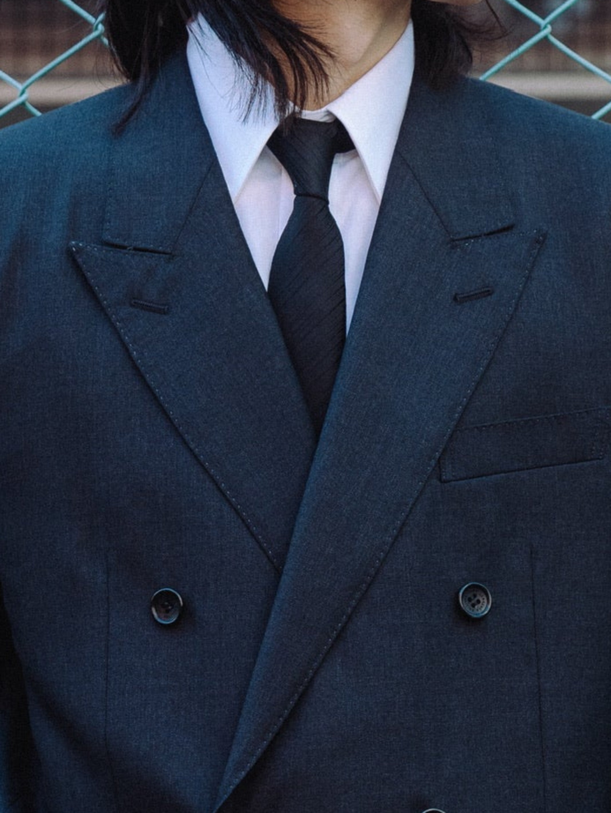 【美品】 SHADOW REGIMENTAL NECK TIE サリバン黒タイ SILK SHADOW REGIMENTAL NECK TIE