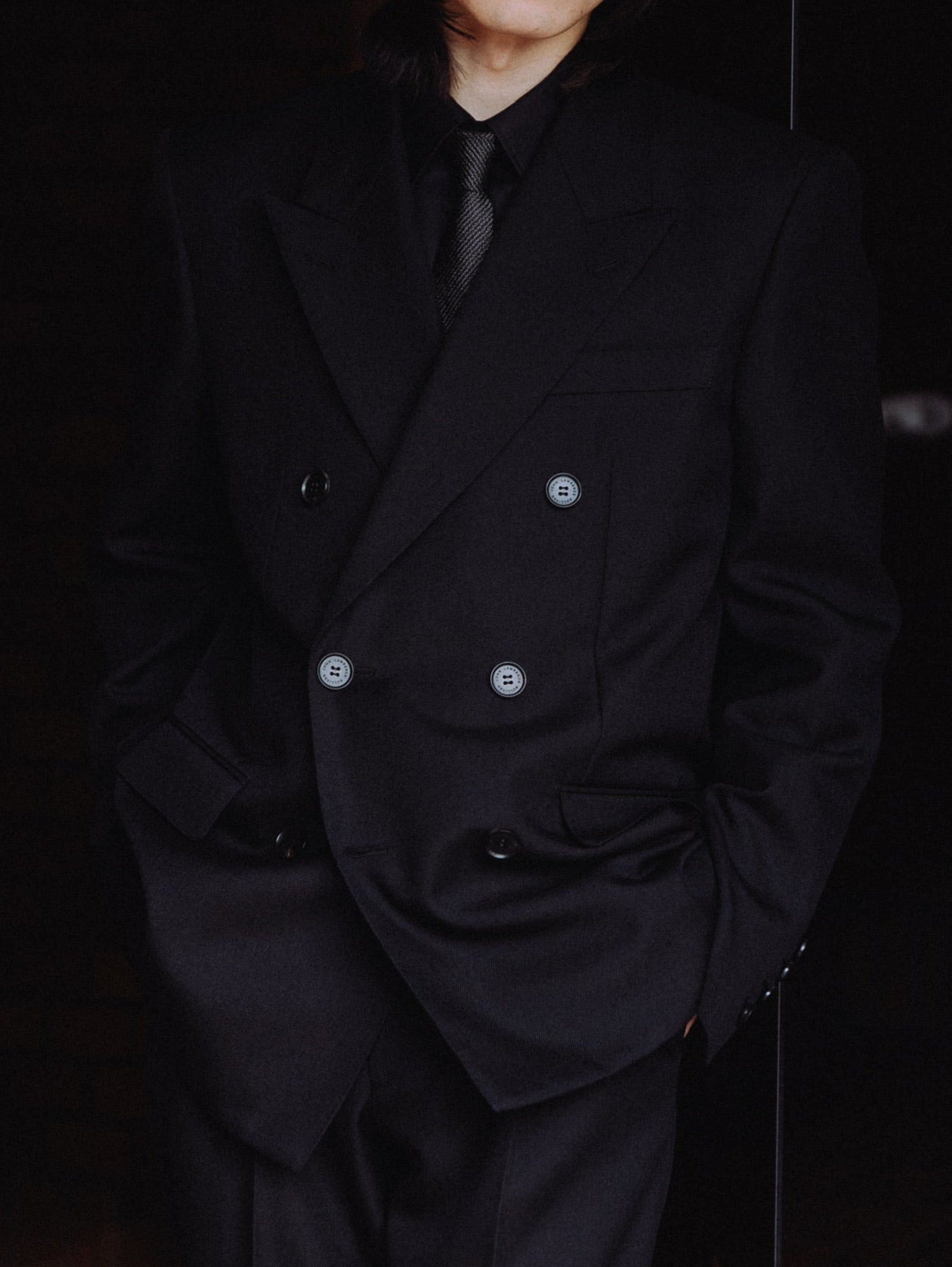 WOOL GABARDINE DOUBLE BREASTED JACKET