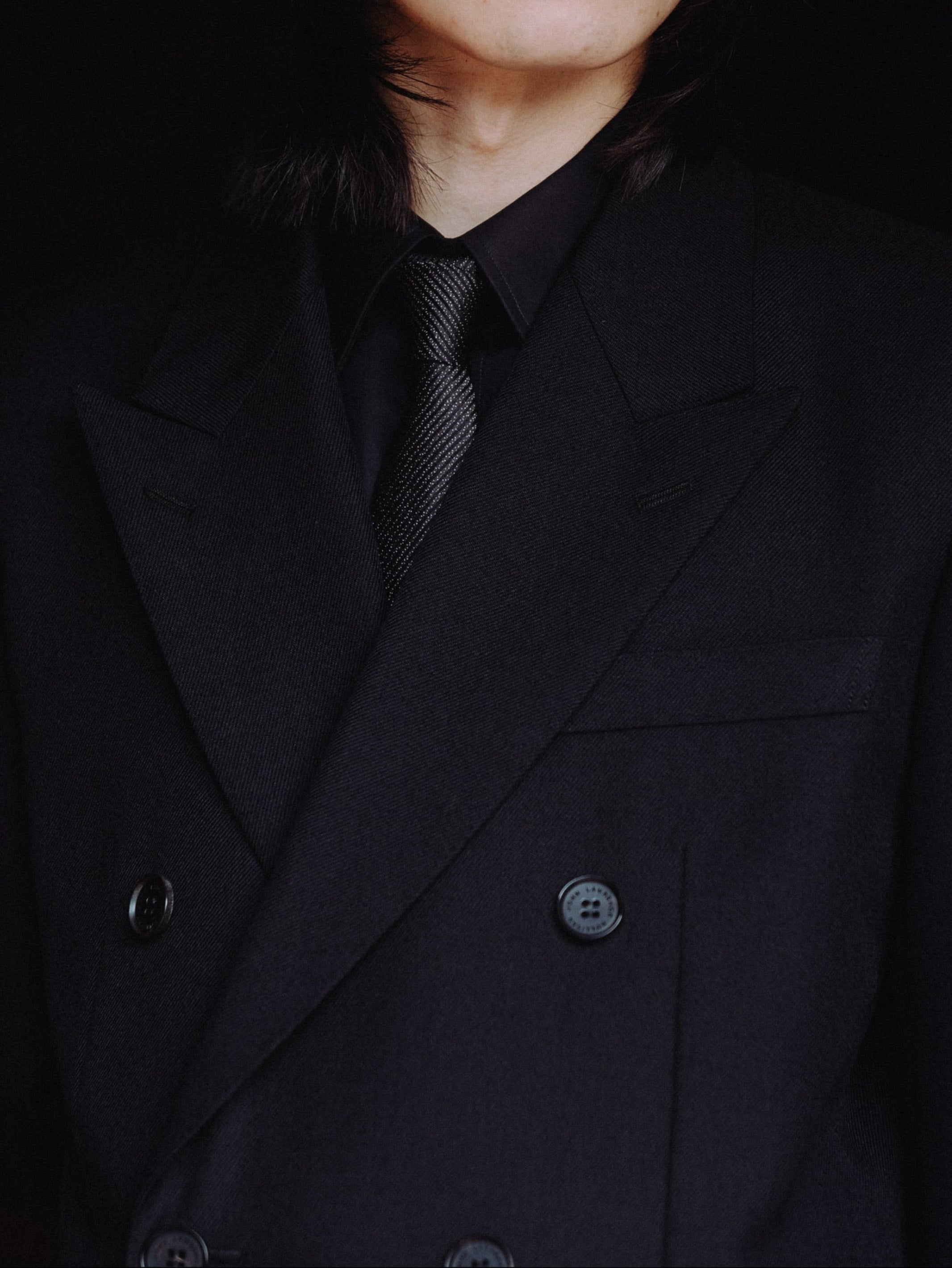 WOOL GABARDINE DOUBLE BREASTED JACKET
