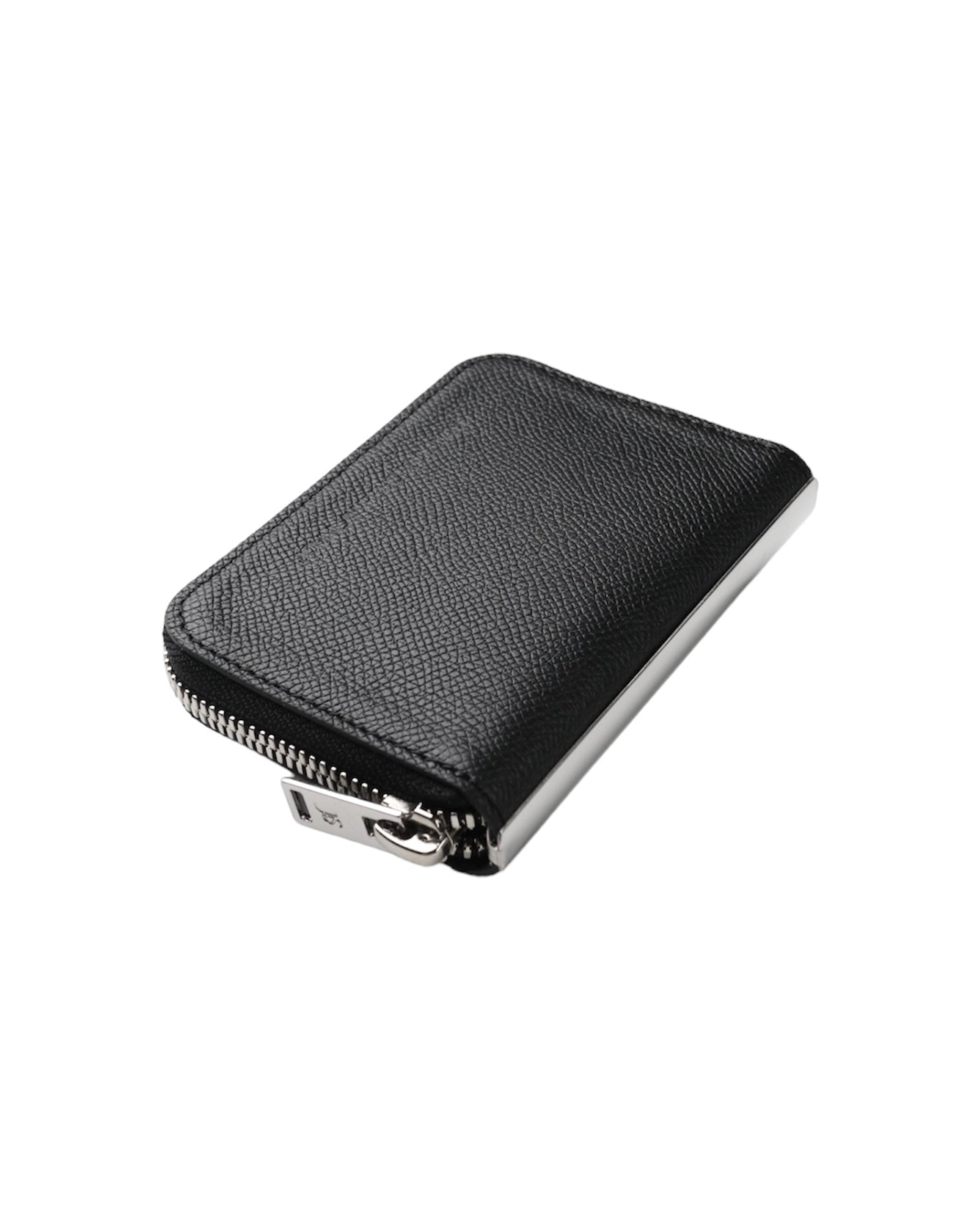 LEATHER ROUND ZIP WALLET