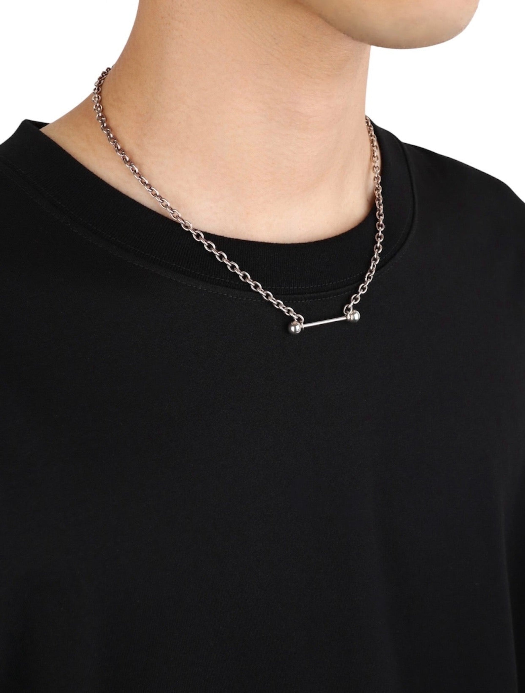 STRAIGHT BARBELL NECKLACE (LONG)