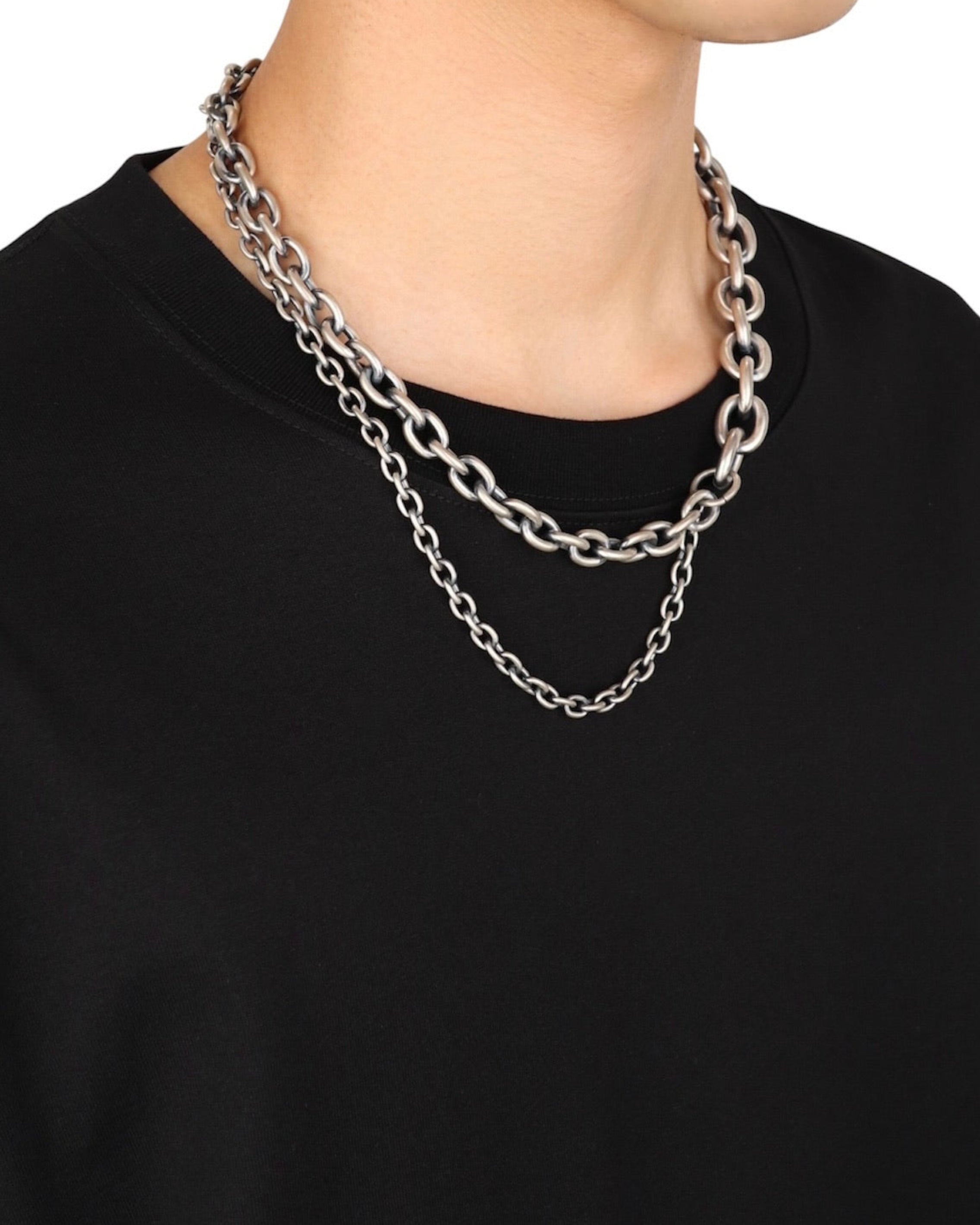 DOUBLE OVAL LINK CHAIN NECKLACE
