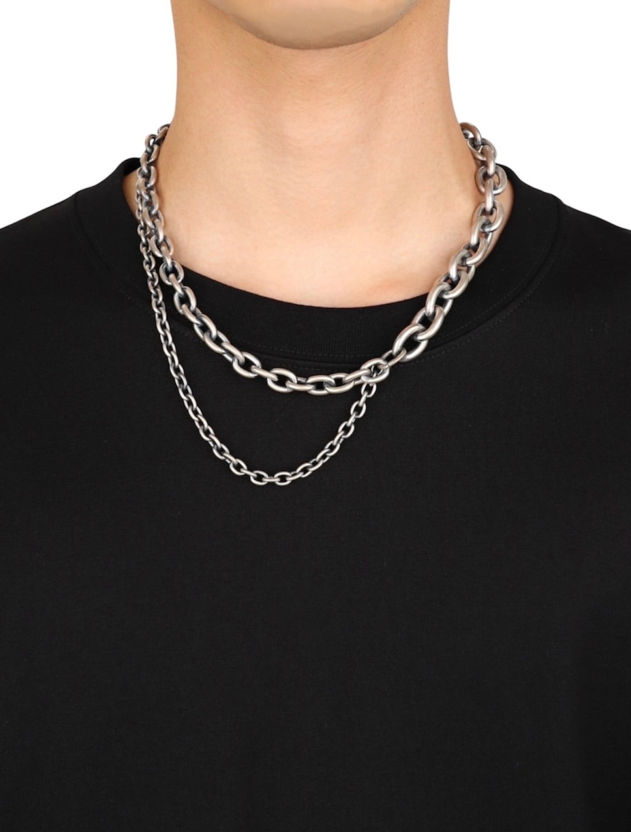 DOUBLE OVAL LINK CHAIN NECKLACE