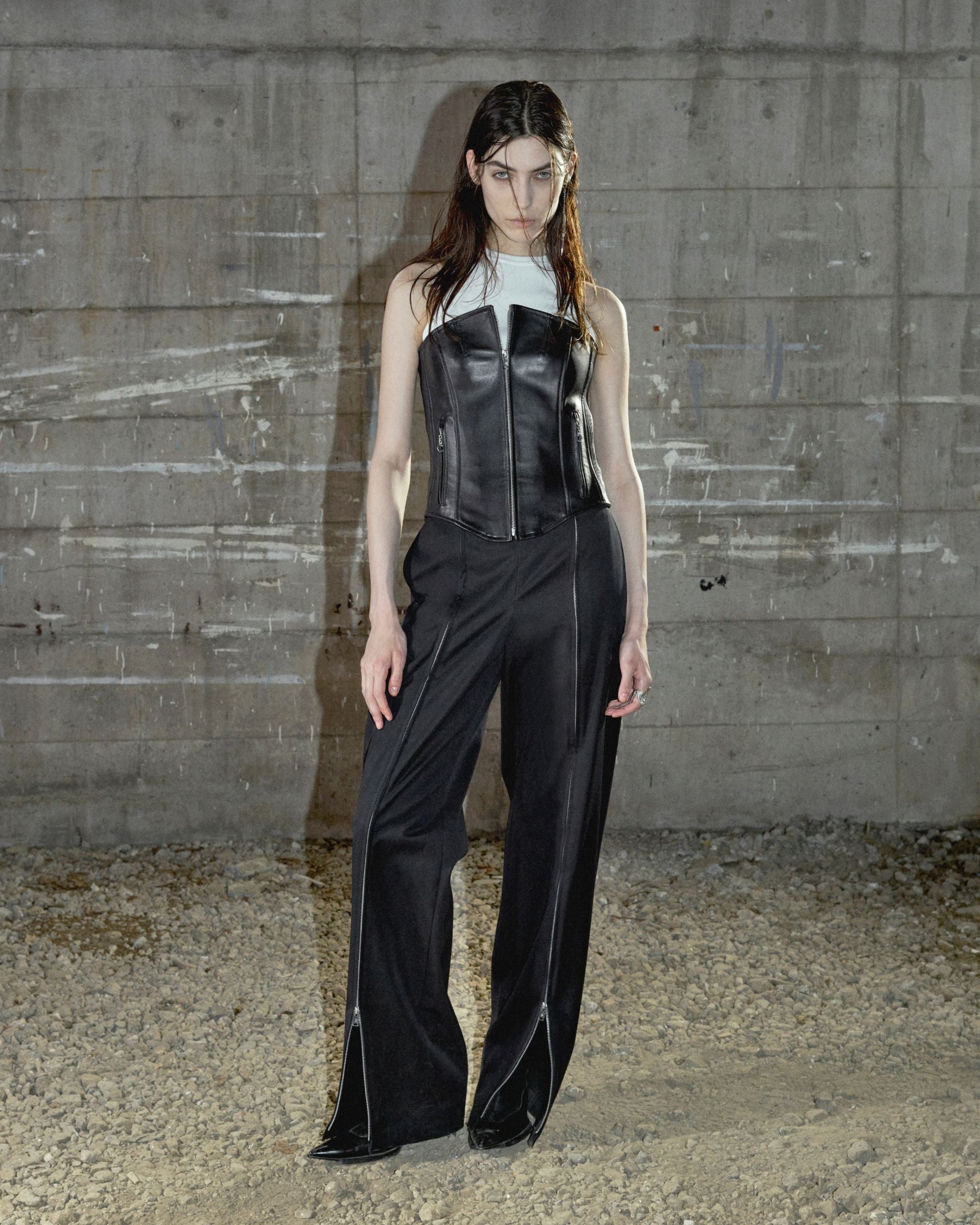 COTTON RIB BACK STRAP TANK-TOP