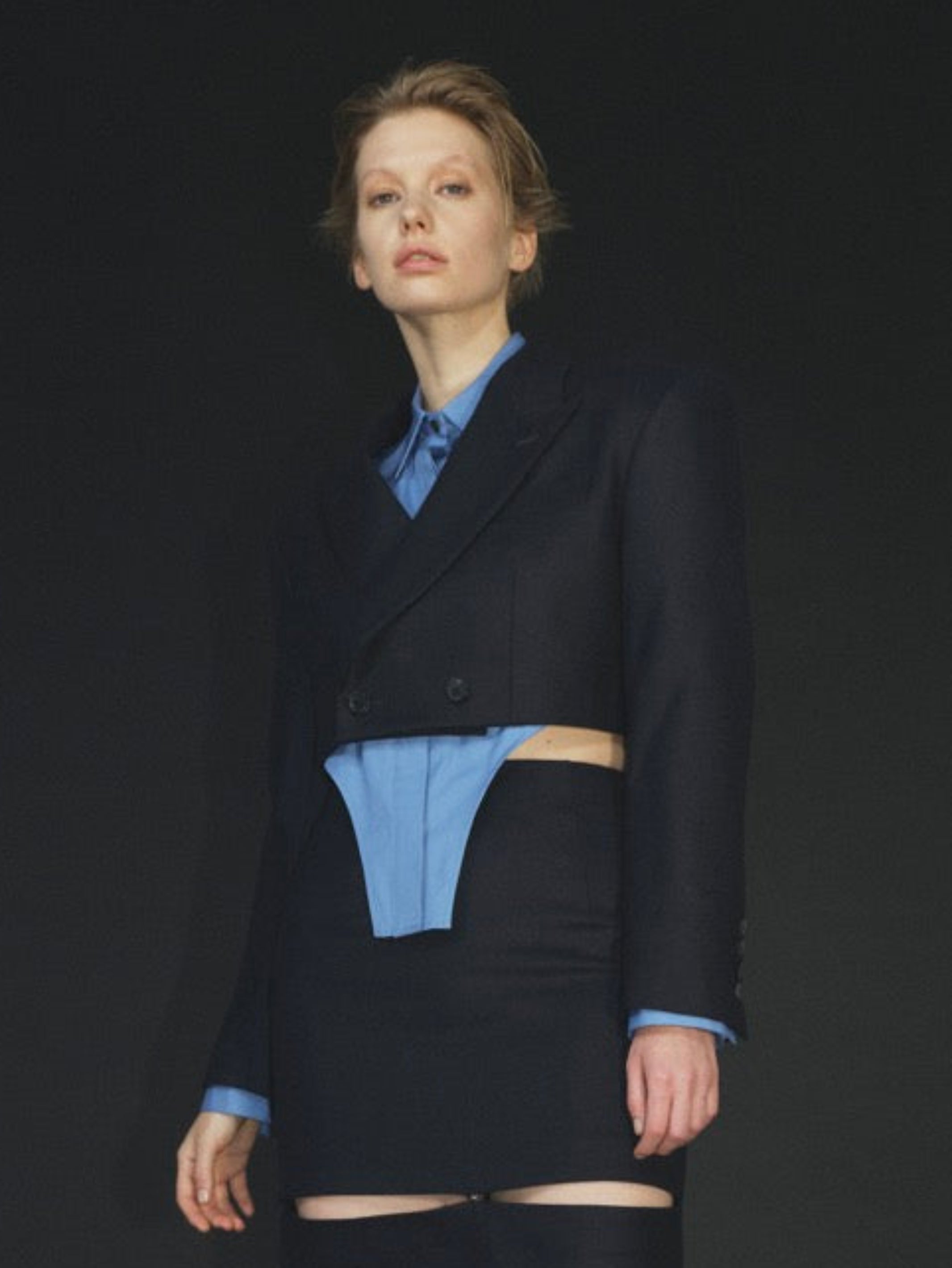 Wool FLANNEL SPENCER JACKET