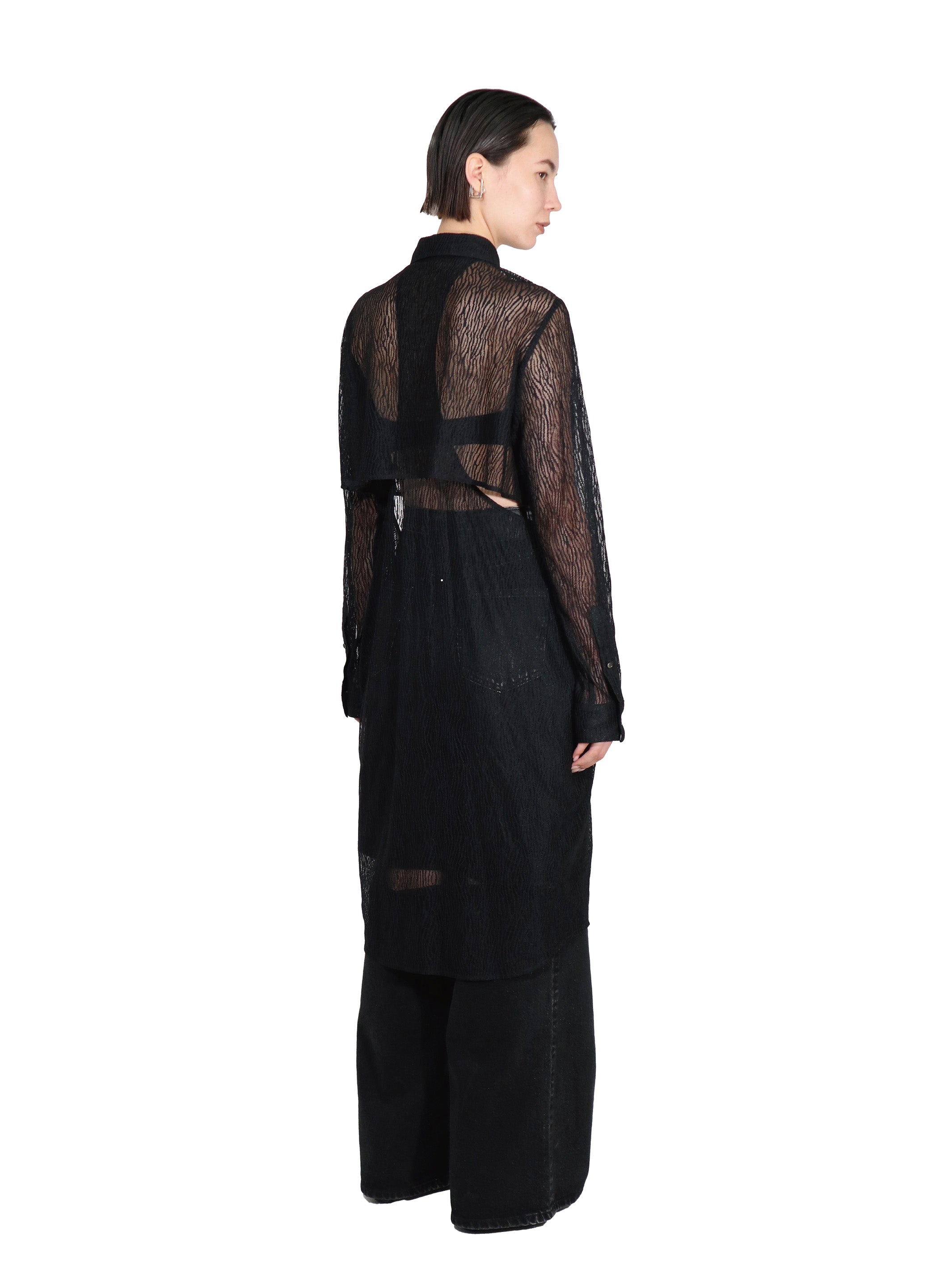 Lace shirt dress