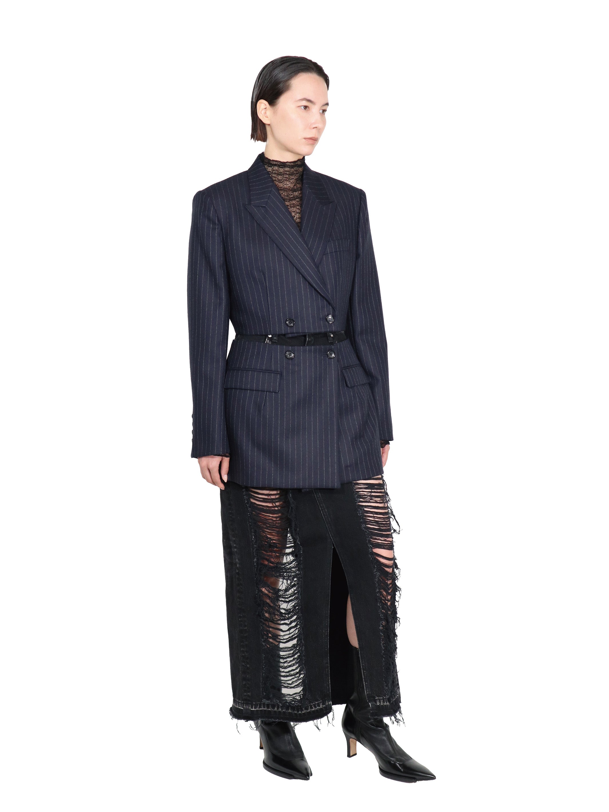 STRIPED WOOL SEPARATE JACKET