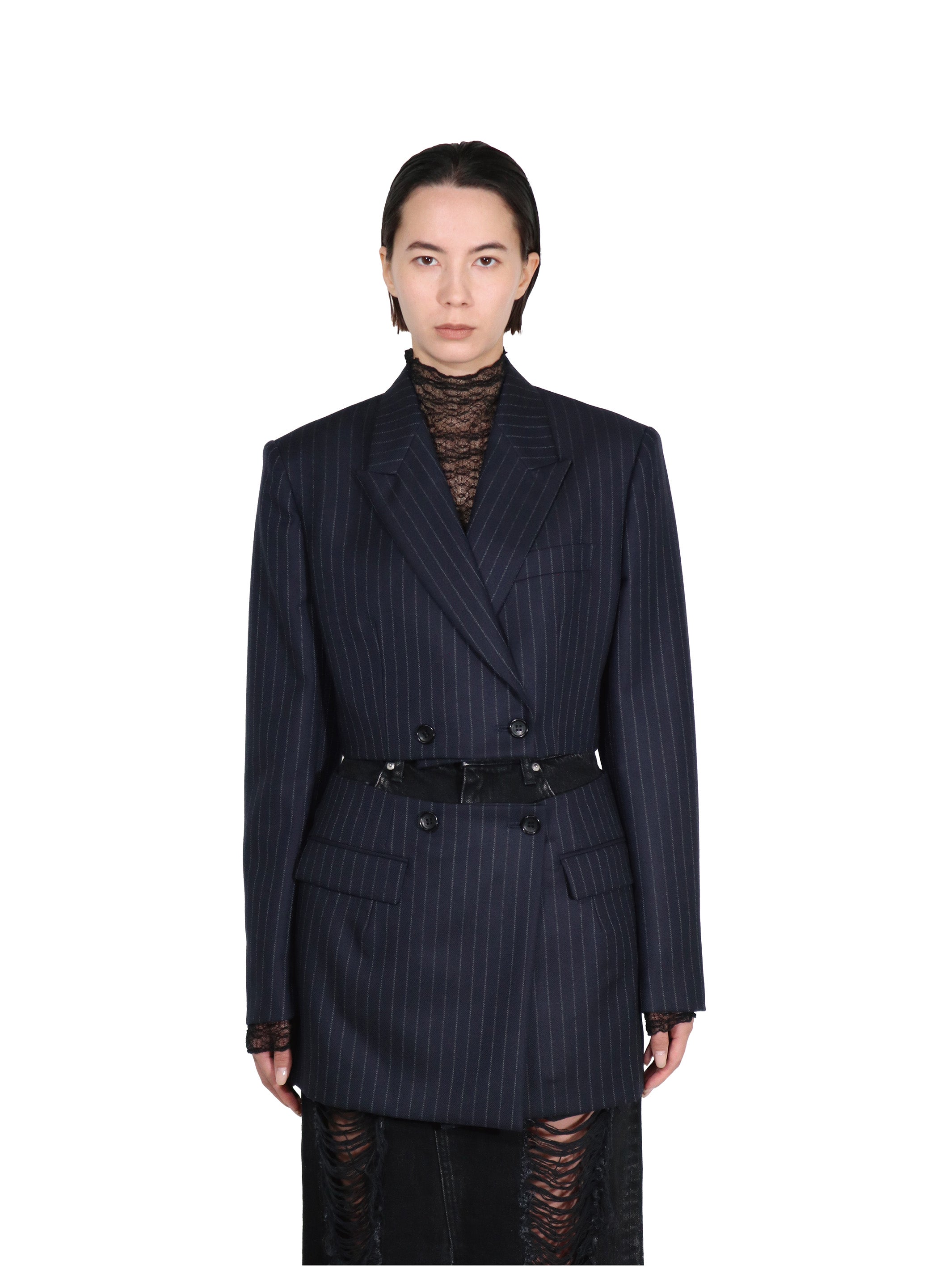 STRIPED WOOL SEPARATE JACKET