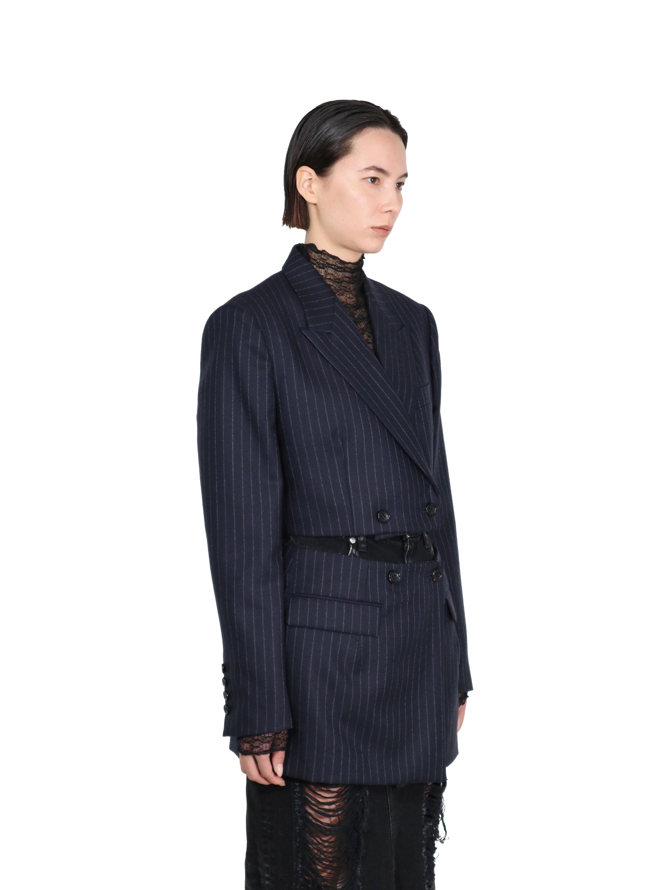 STRIPED WOOL SEPARATE JACKET