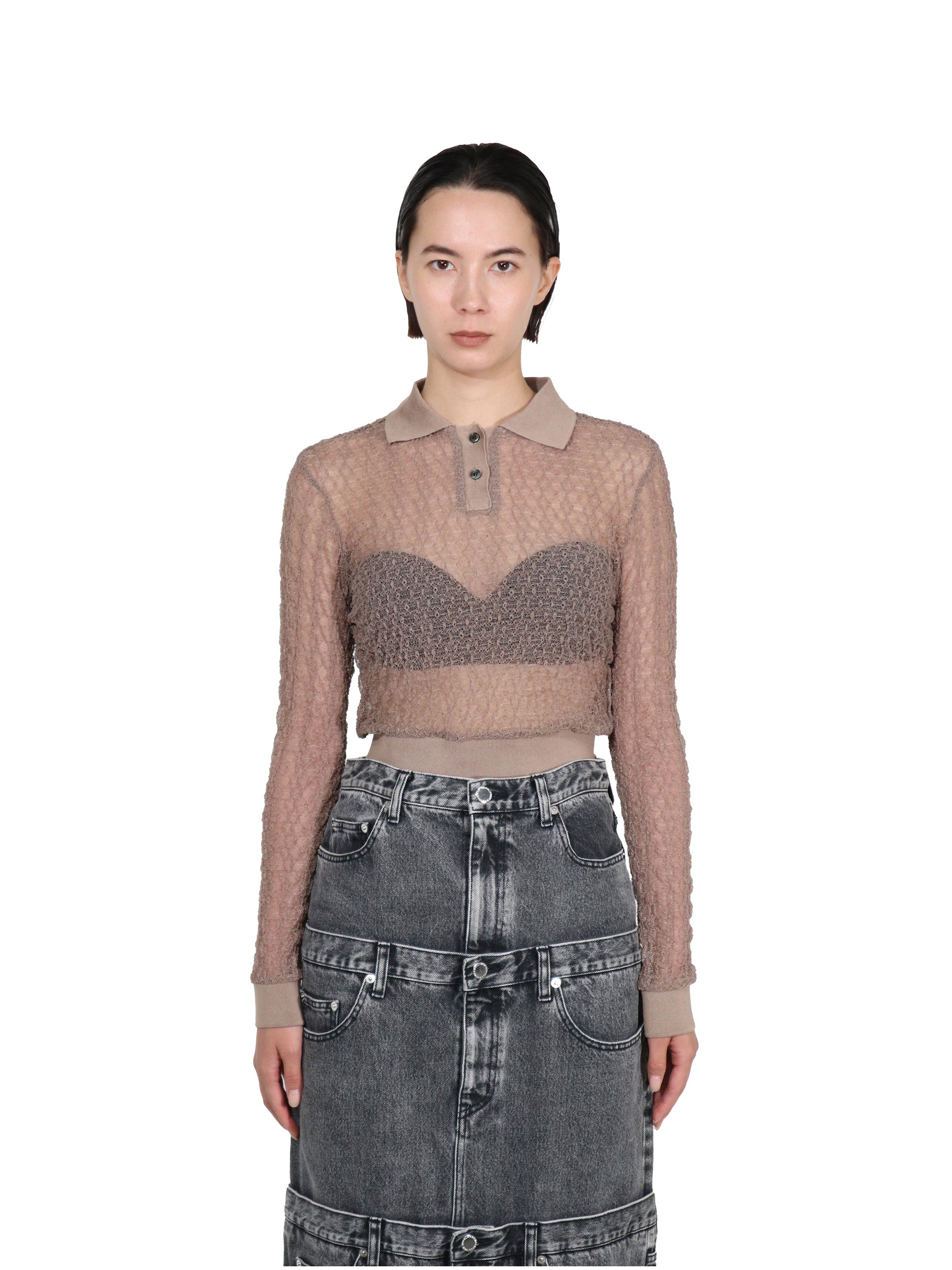 LACE POLO SHIRT