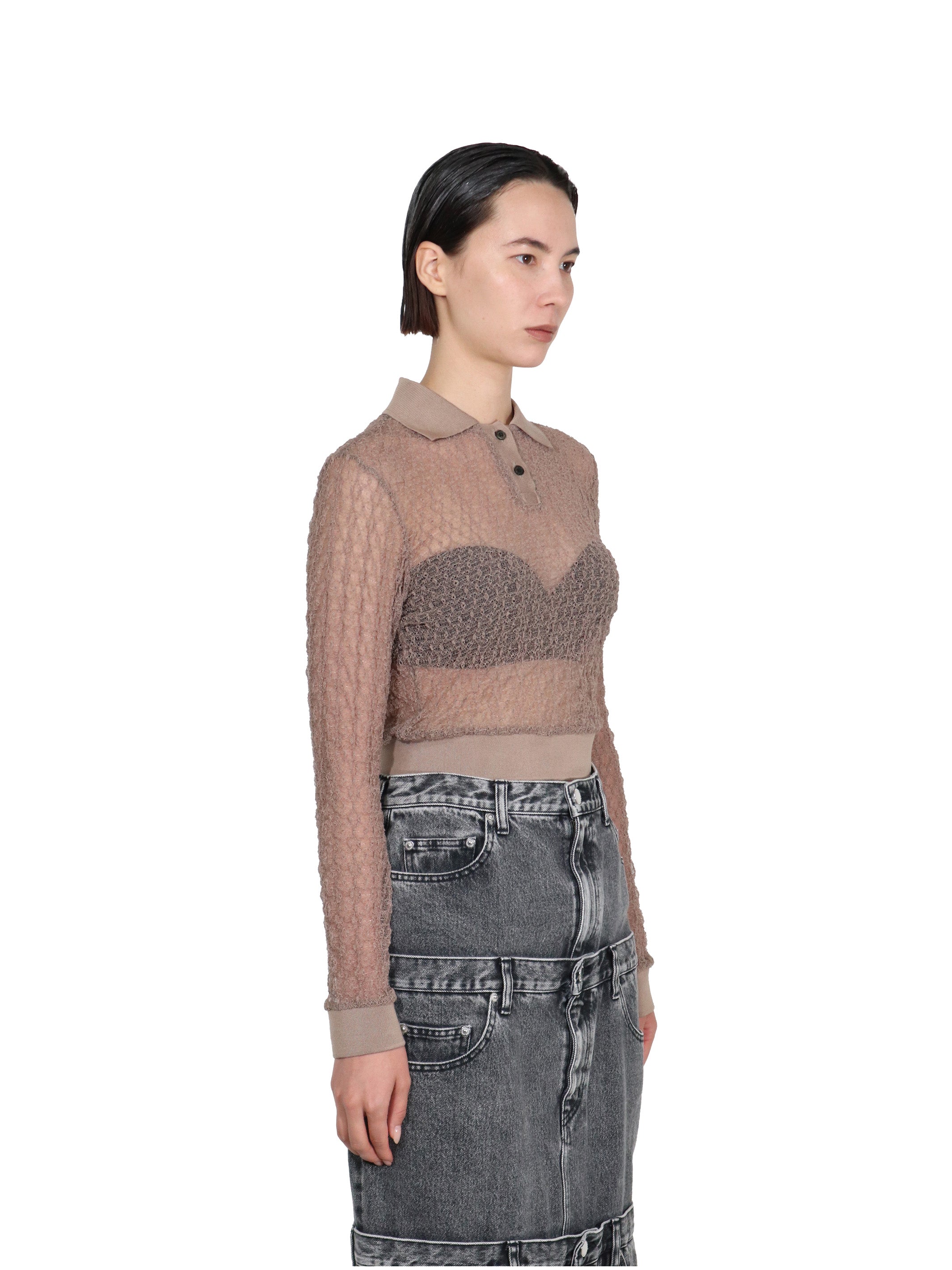 LACE POLO SHIRT