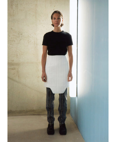 Womens quilt skirt | White