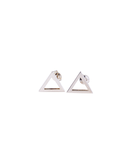 Triangle pierce (pair) | Silver