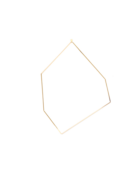 Hexagon necklace | Gold