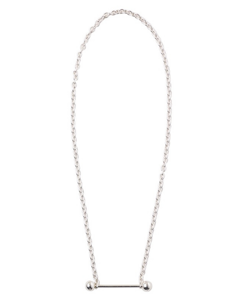 Straight barbell necklace (long) – JOHN LAWRENCE SULLIVAN