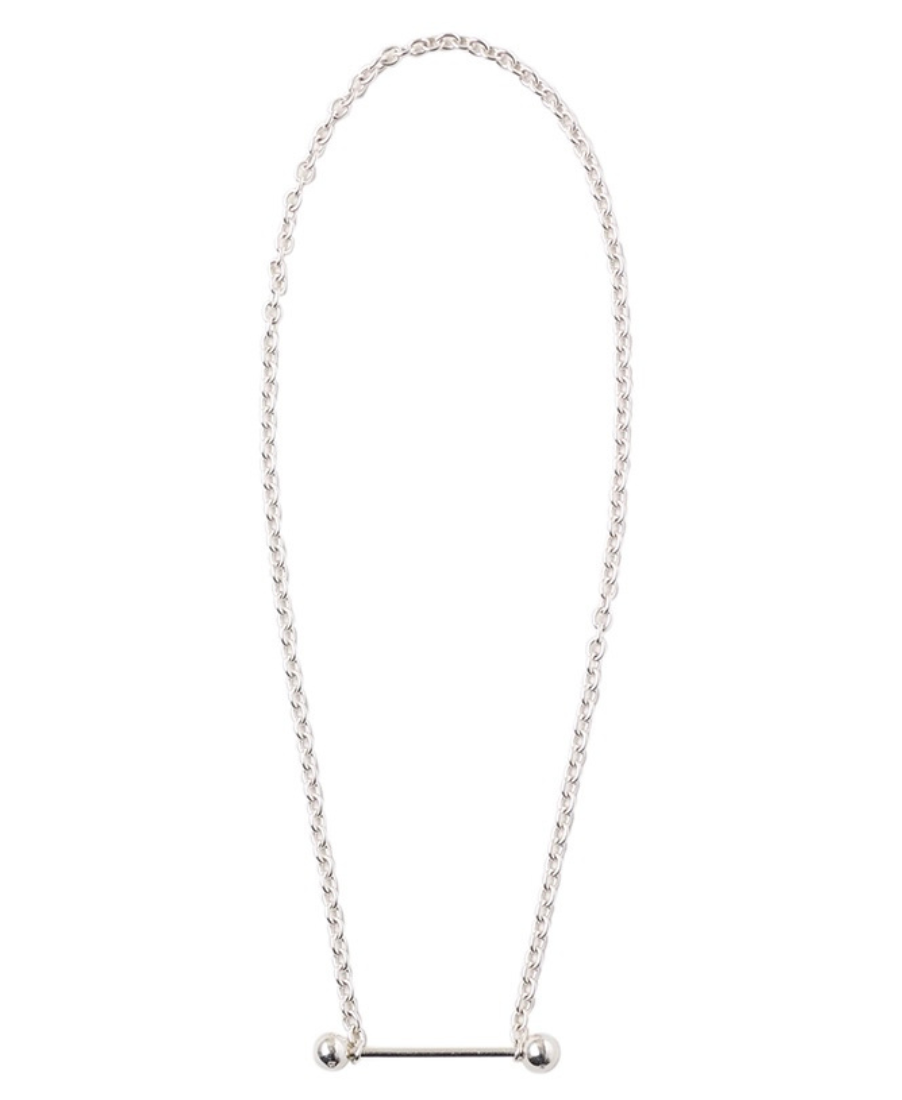 Straight barbell necklace (long)