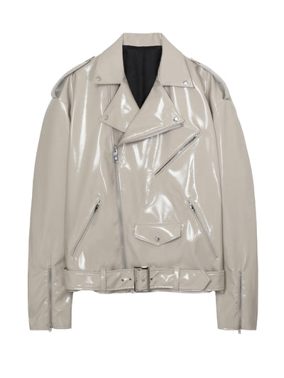 Patent oversized biker jacket