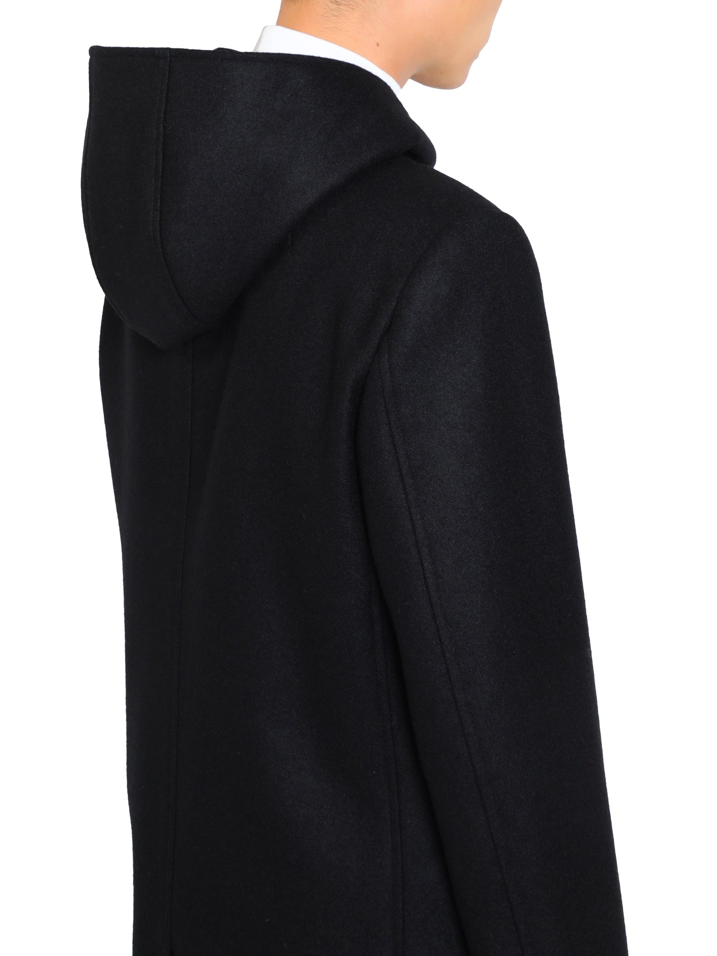 Melange Melton Hooded Coat