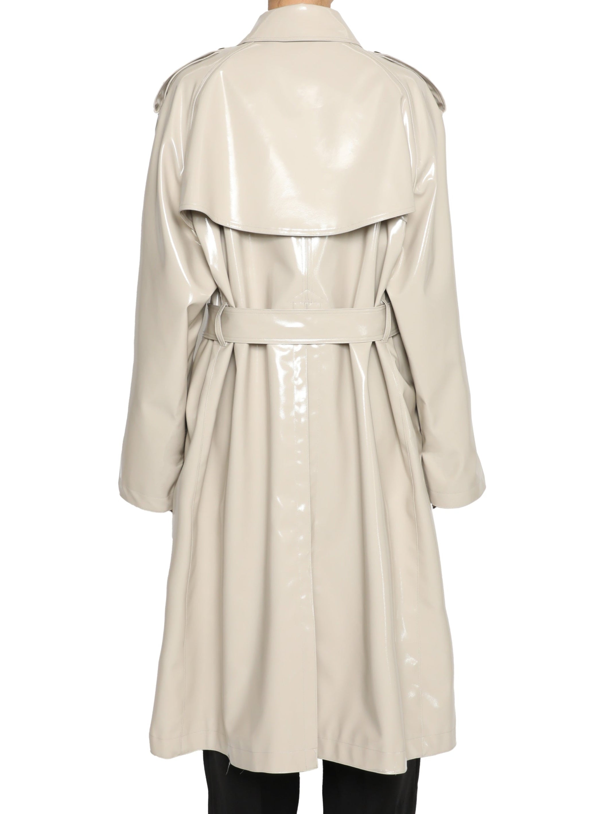 PATENT TRENCH COAT