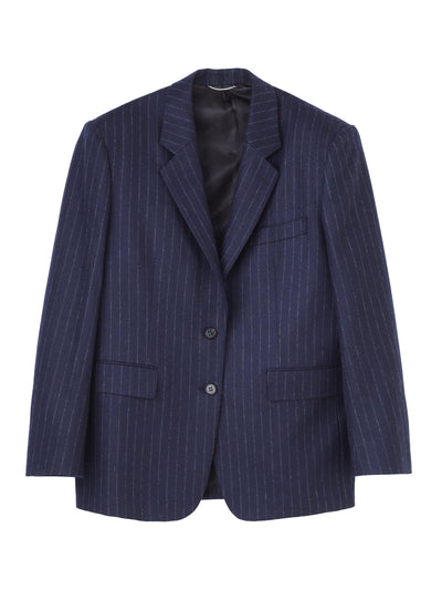 Striped wool single jacket