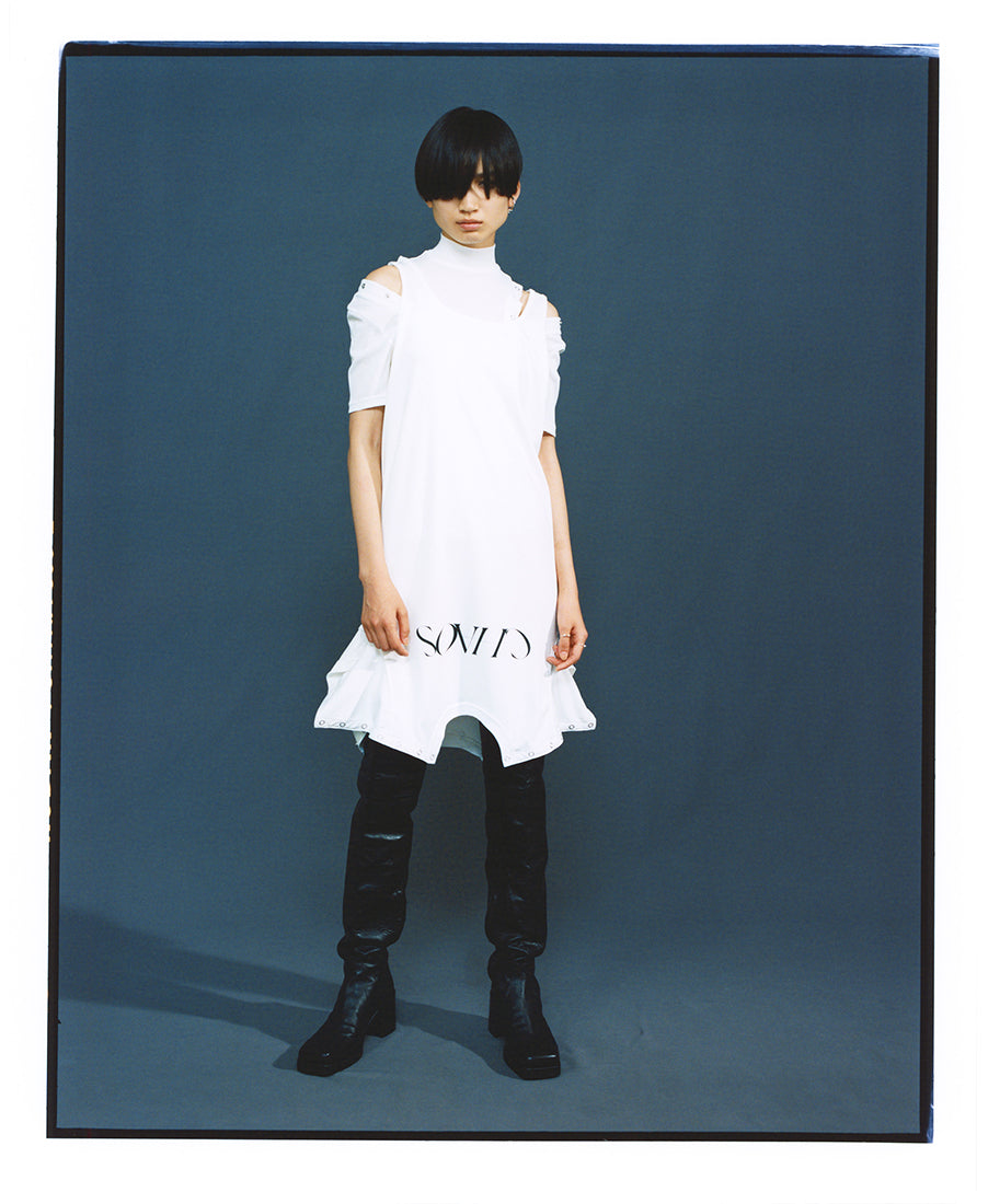 WOMENS "CHAOS" UP SIDE DOWN TOP | WHITE