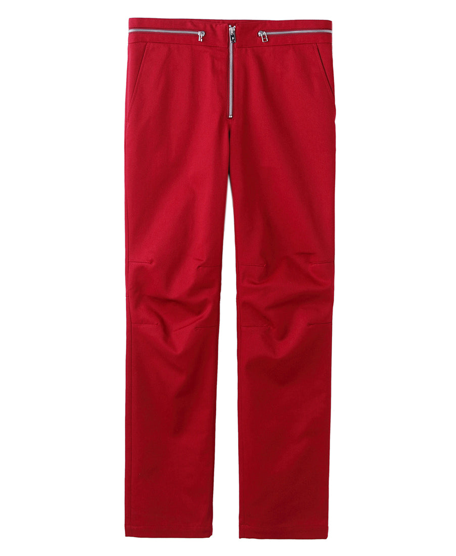 Zipped pants | Red