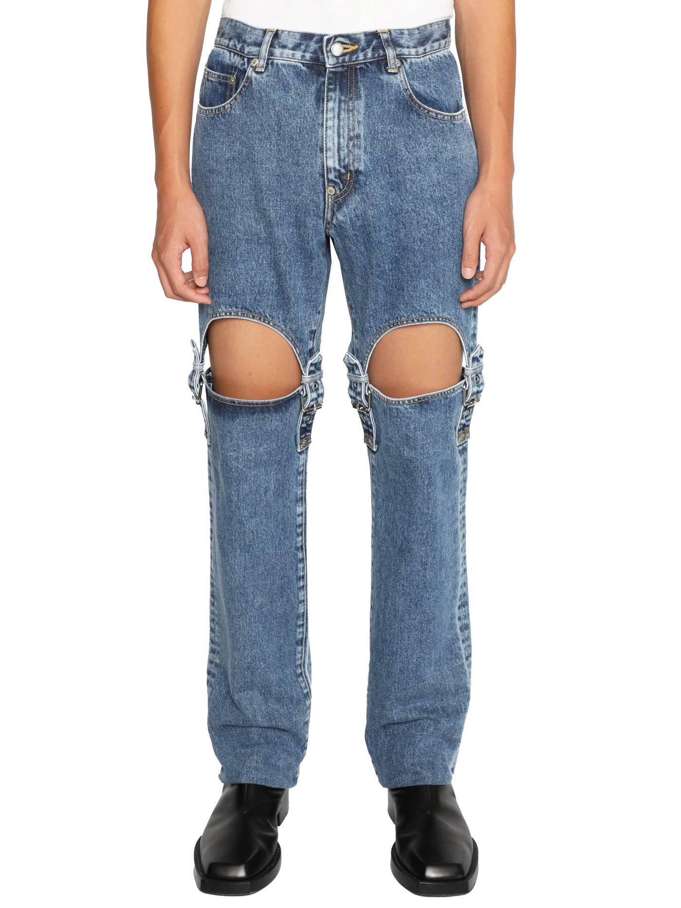 Washed denim detachable pants – JOHN LAWRENCE SULLIVAN