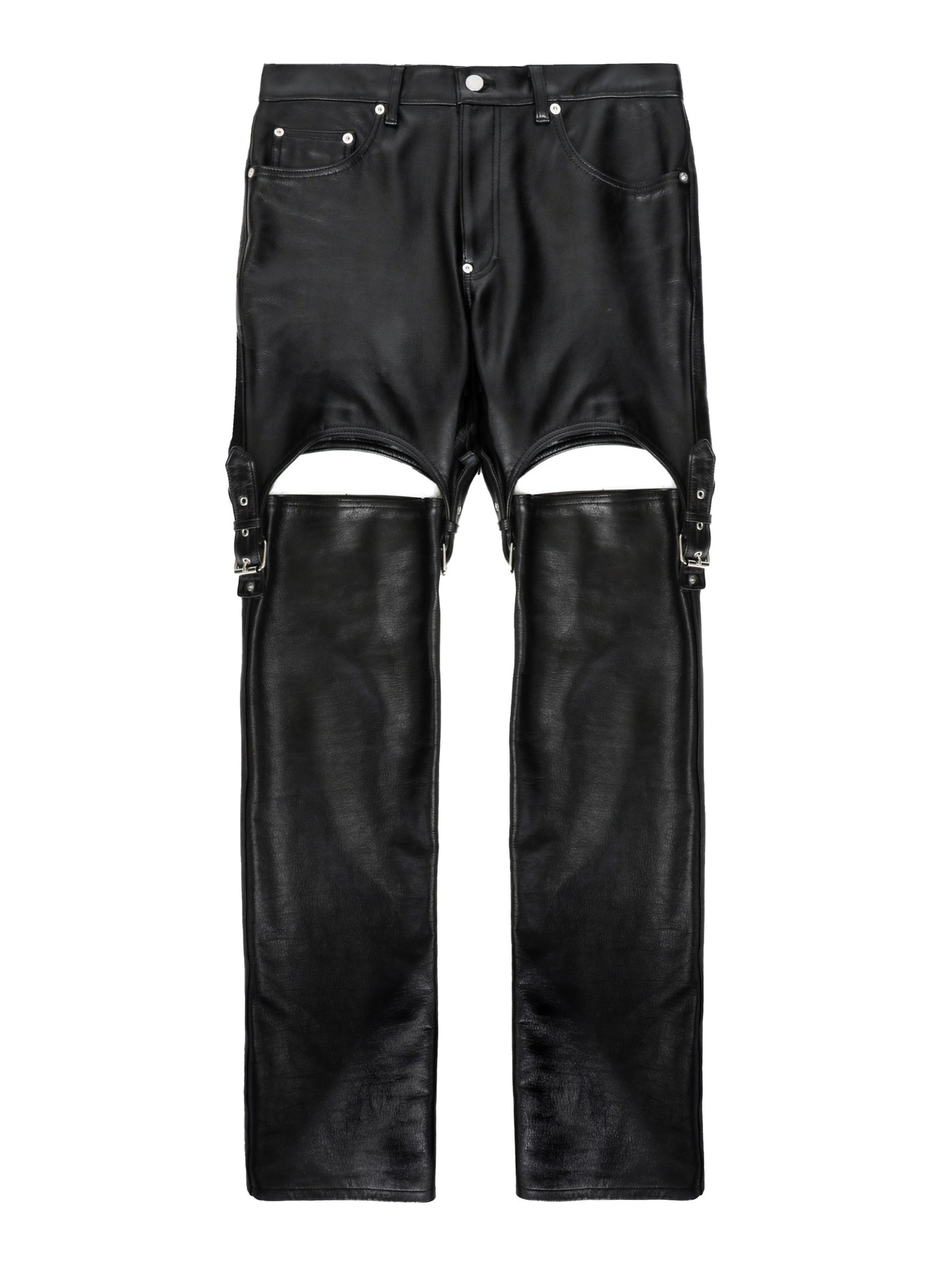 Leather detachable pants