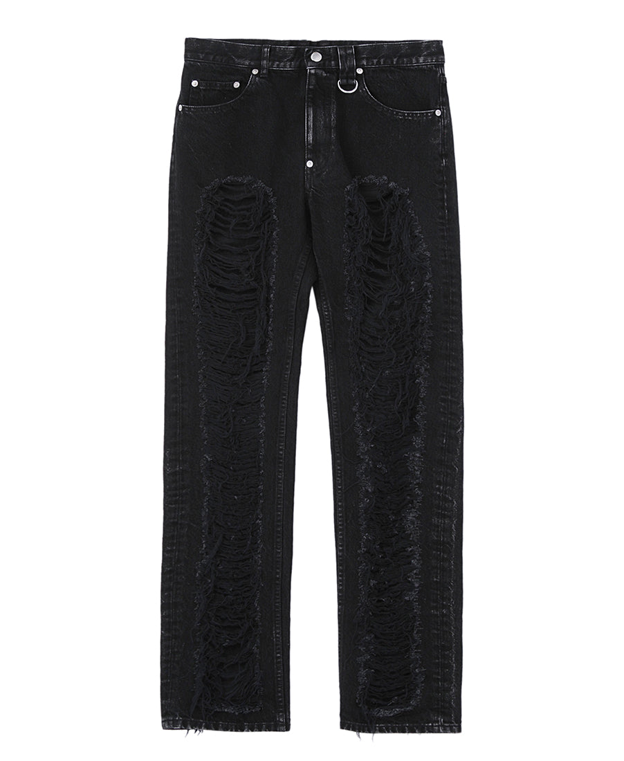 Ripped Denim Pants | Black