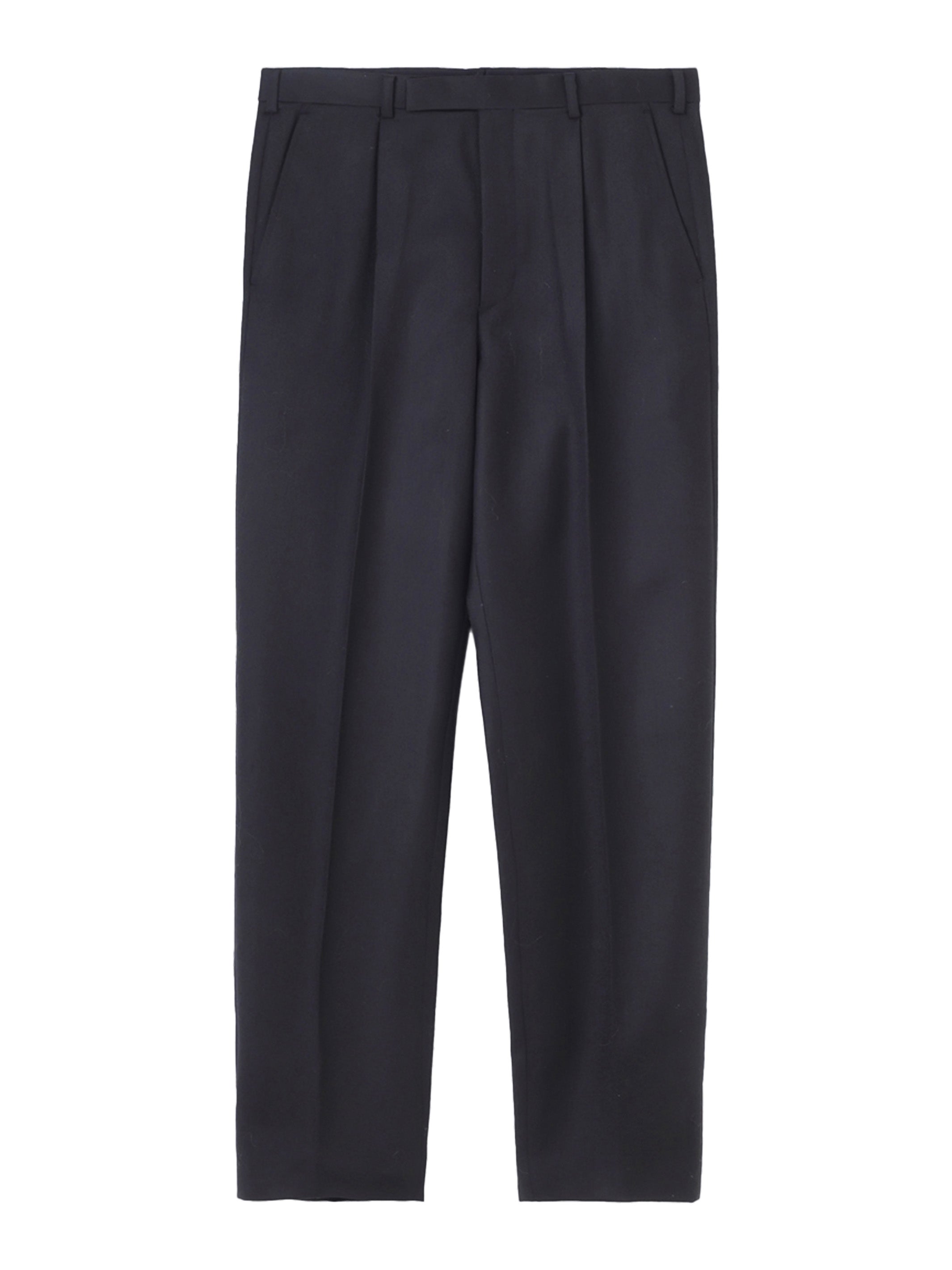 WOOL TAPERED TROUSERS