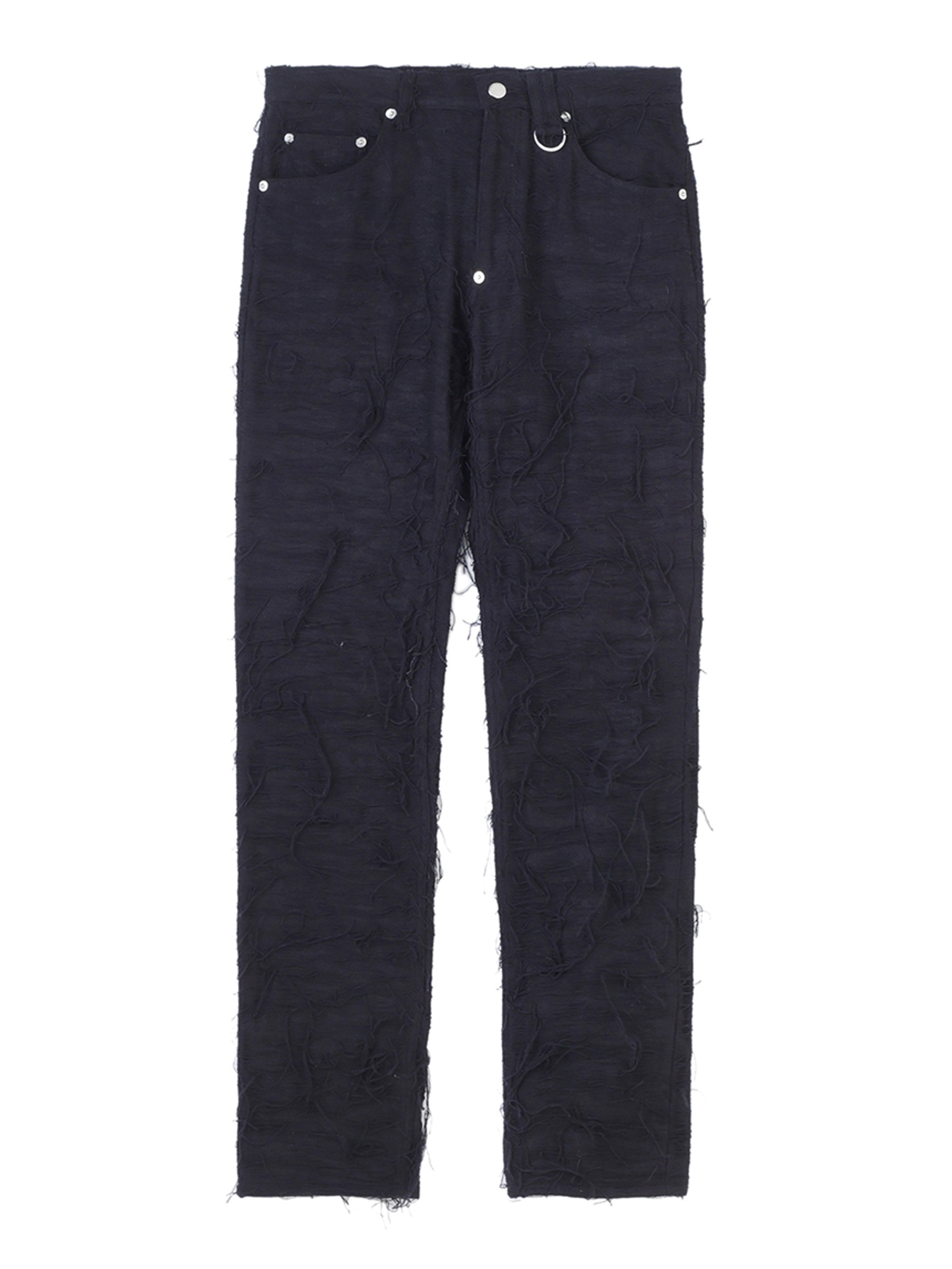 Crash denim 5pockets pants