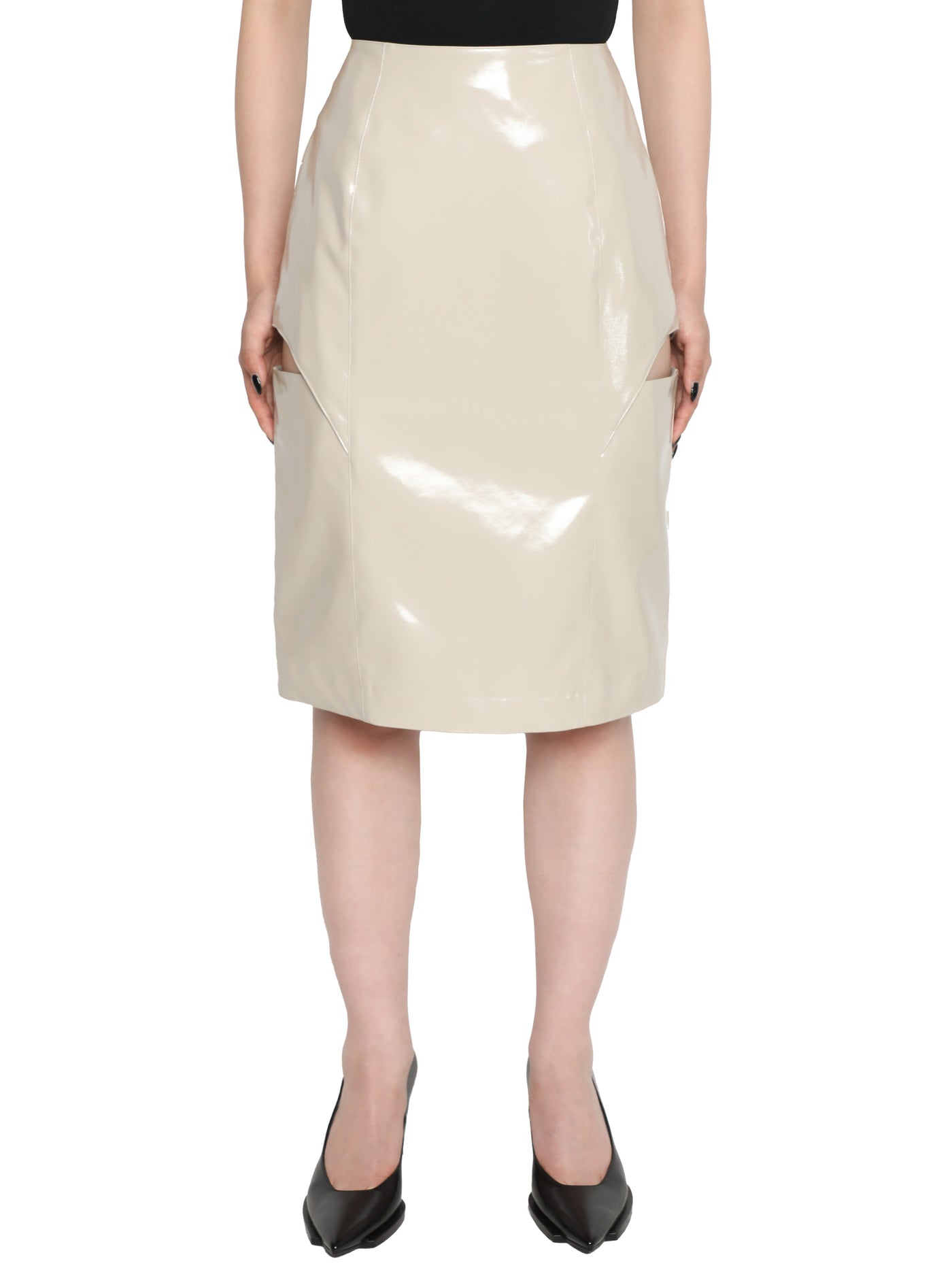 Patent hollowed out skirt