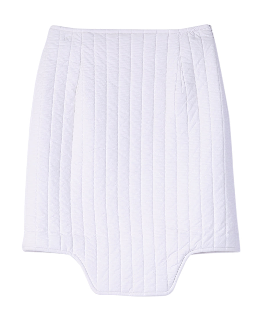 Womens quilt skirt | White