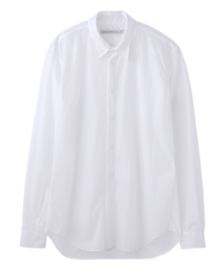 Regular collar shirt | White