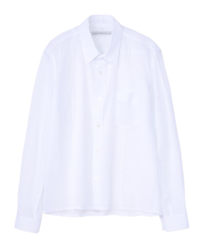 Cotton voile pocket shirt | White