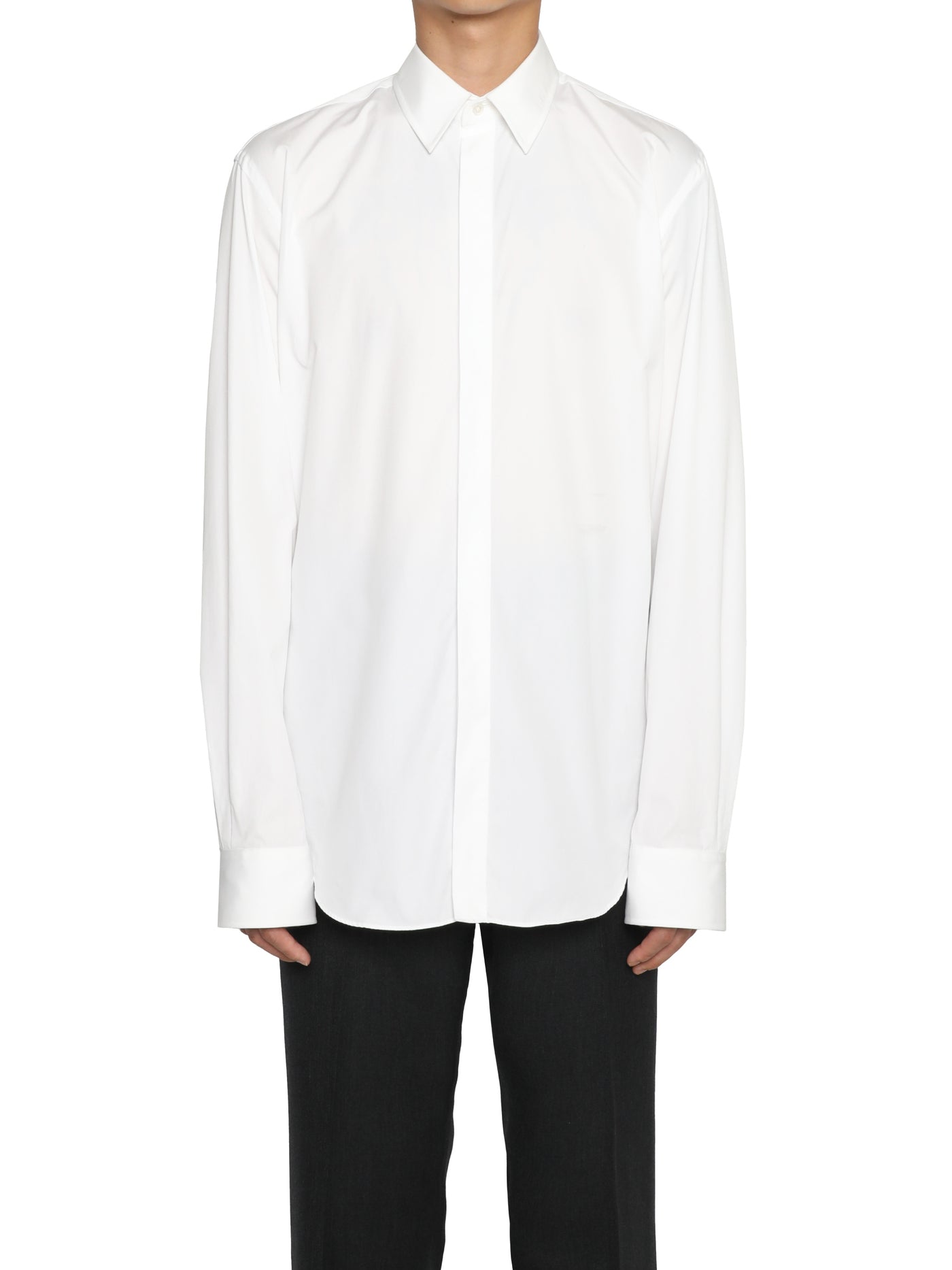 Broadcloth fly front shirt
