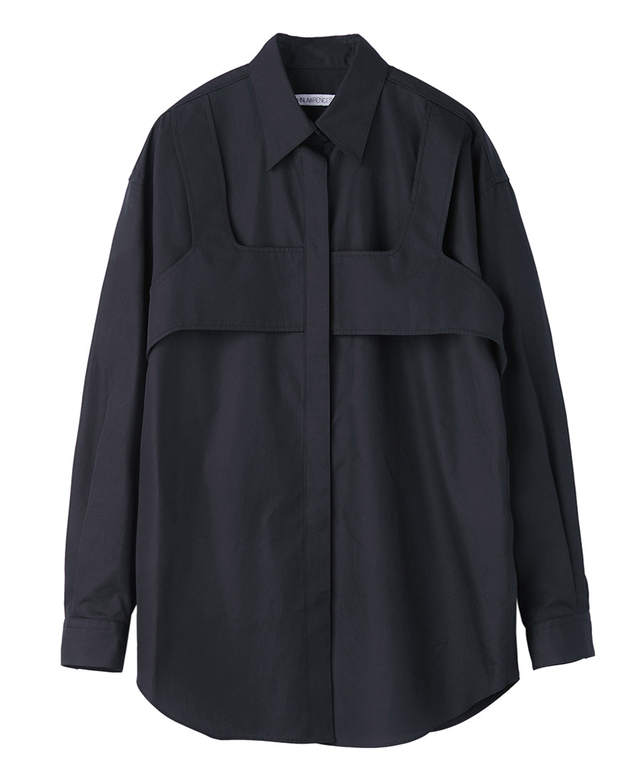 Womens Layered Shirt | Black