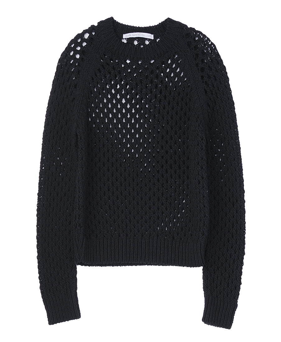 Cable knit sweater | Black