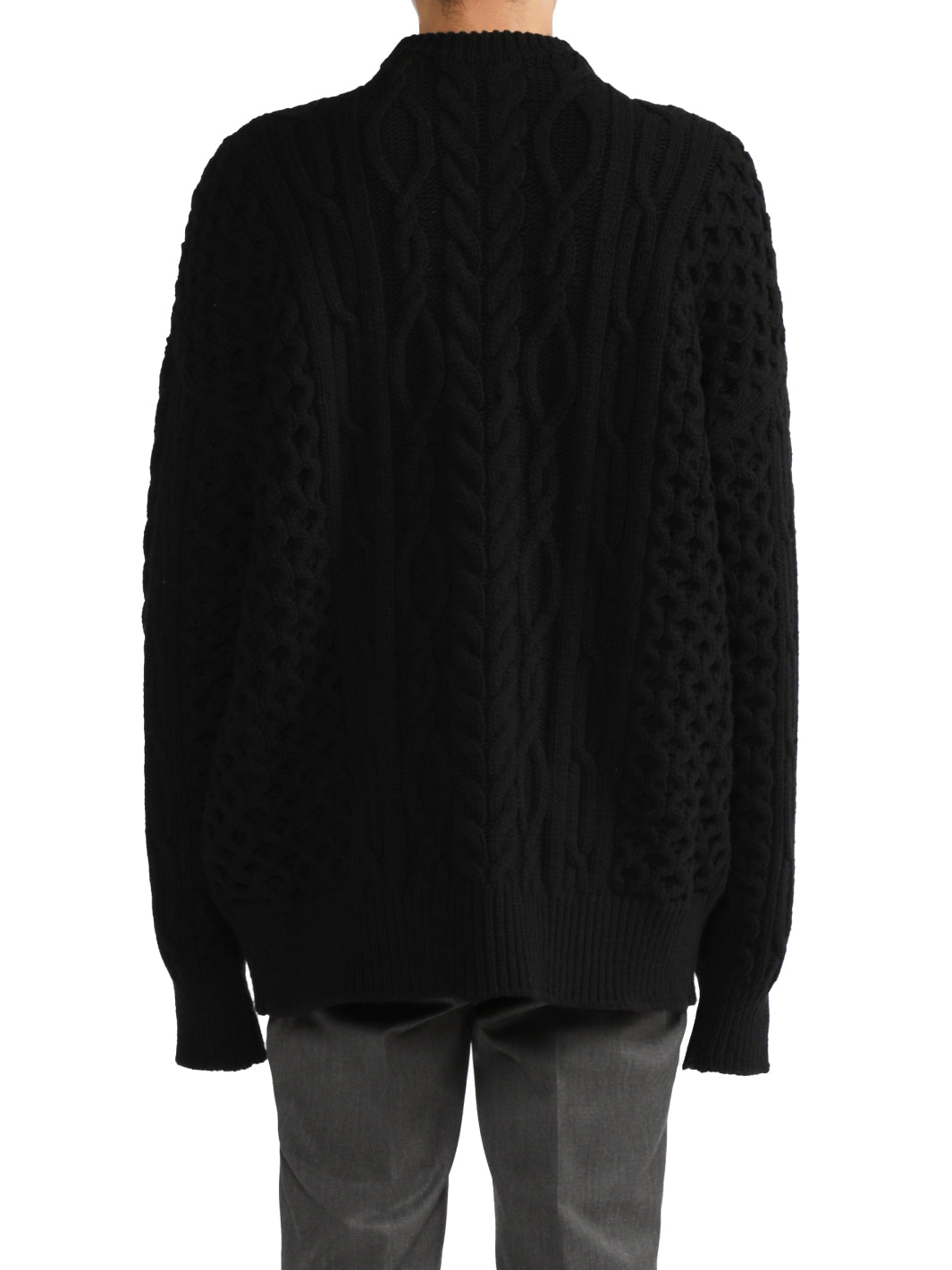 ZIPPED FISHERMAN KNIT SWEATER