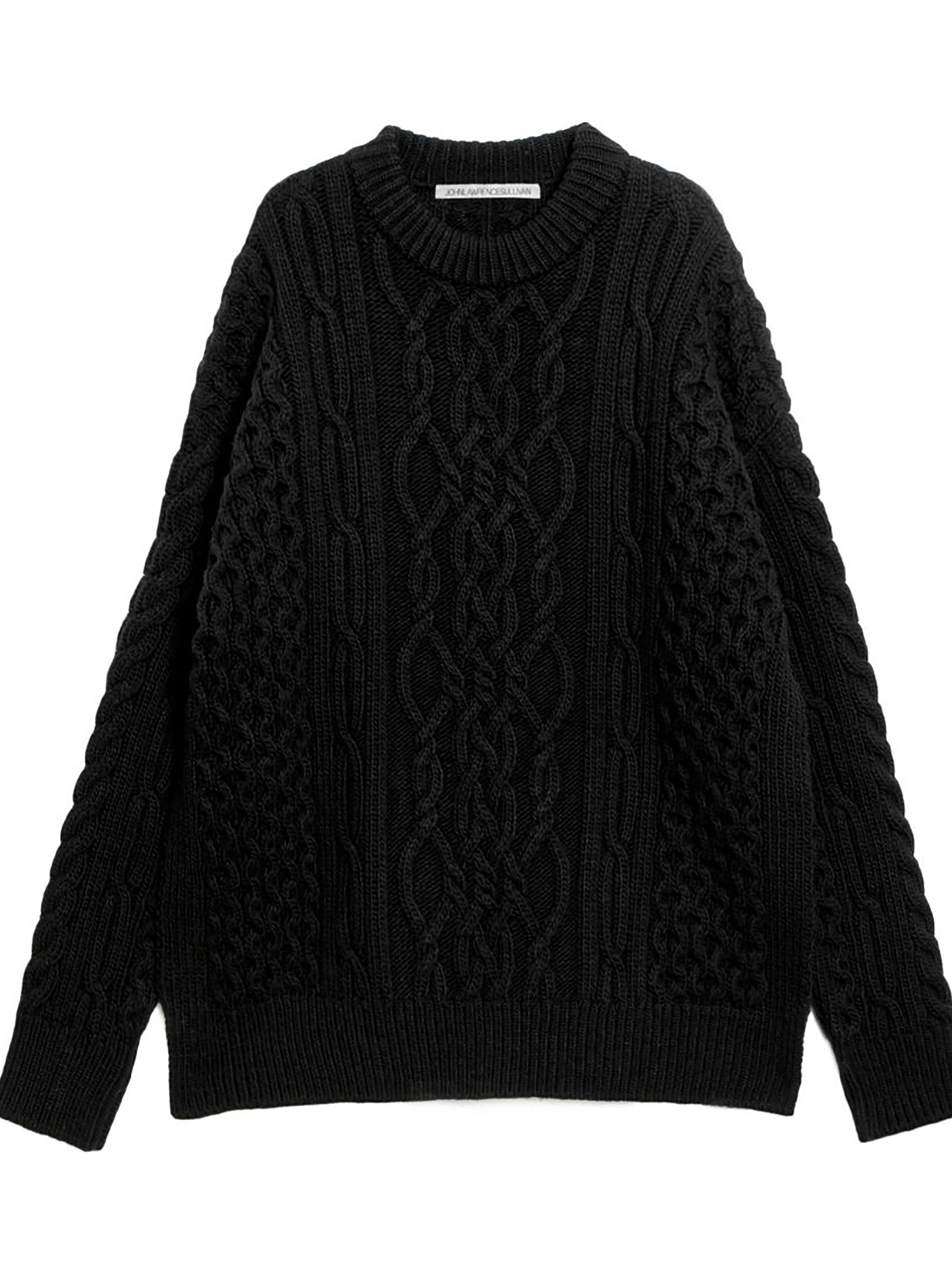 Side slit fisherman knit sweater – JOHN LAWRENCE SULLIVAN