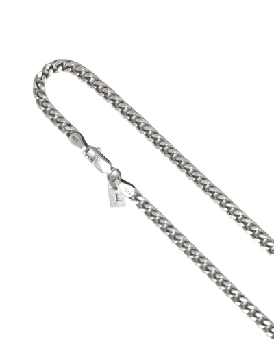 Silver chain long necklace