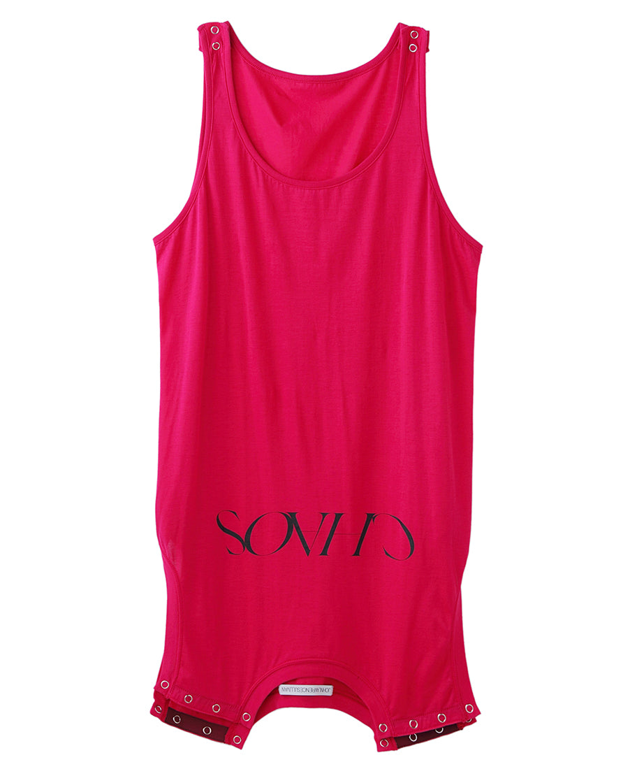 "CHAOS" up side down top | Pink