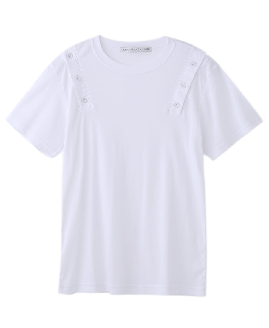 Showder Button T-Shirt | White