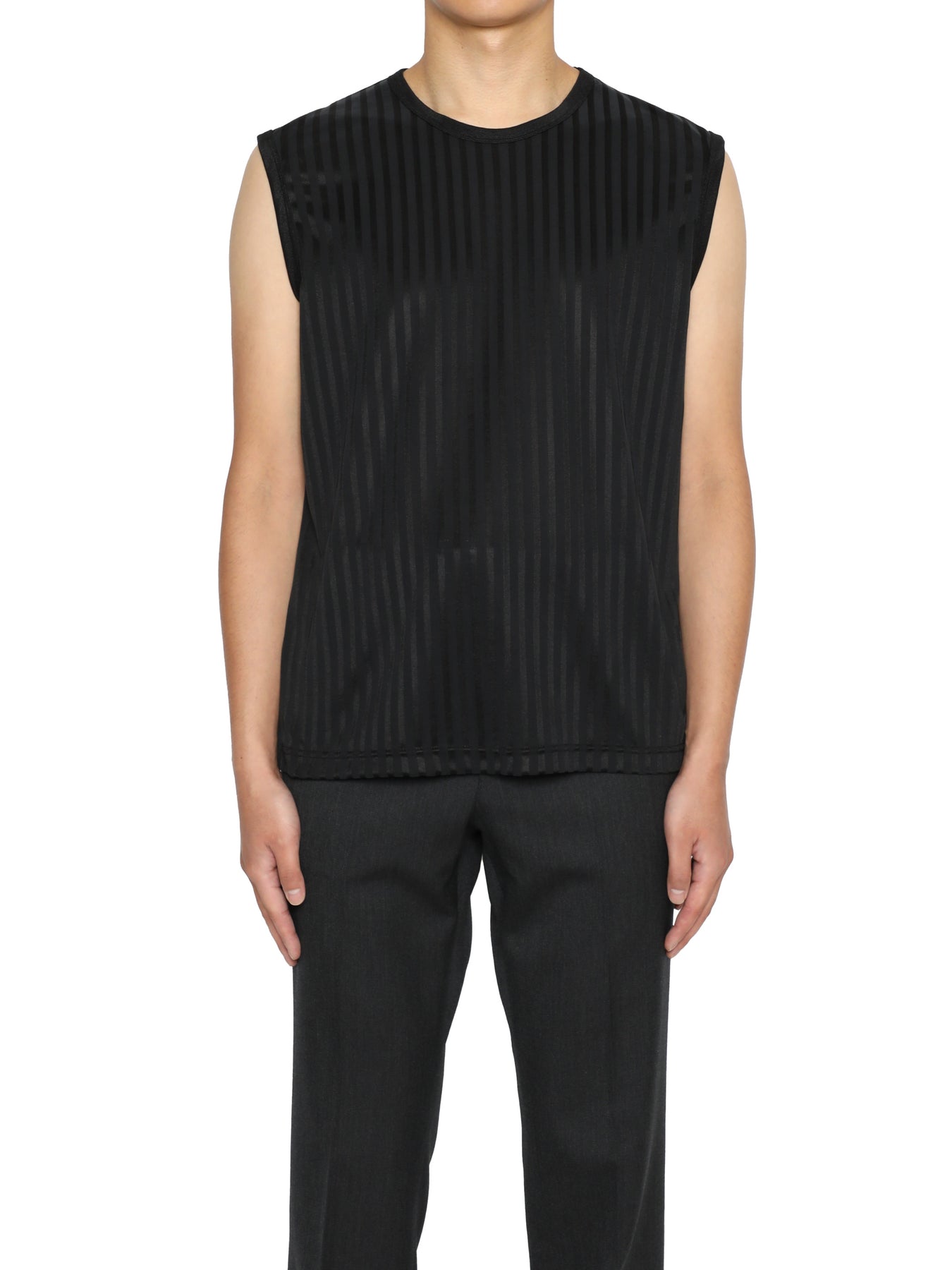 Stripe Jersey Sleevels Top – JOHN LAWRENCE SULLIVAN