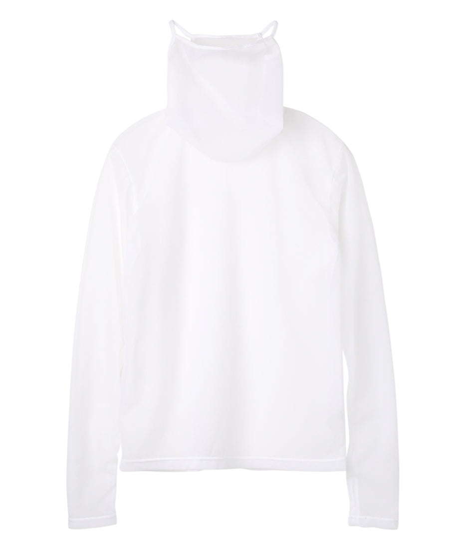 Earhook hi-neck top | White