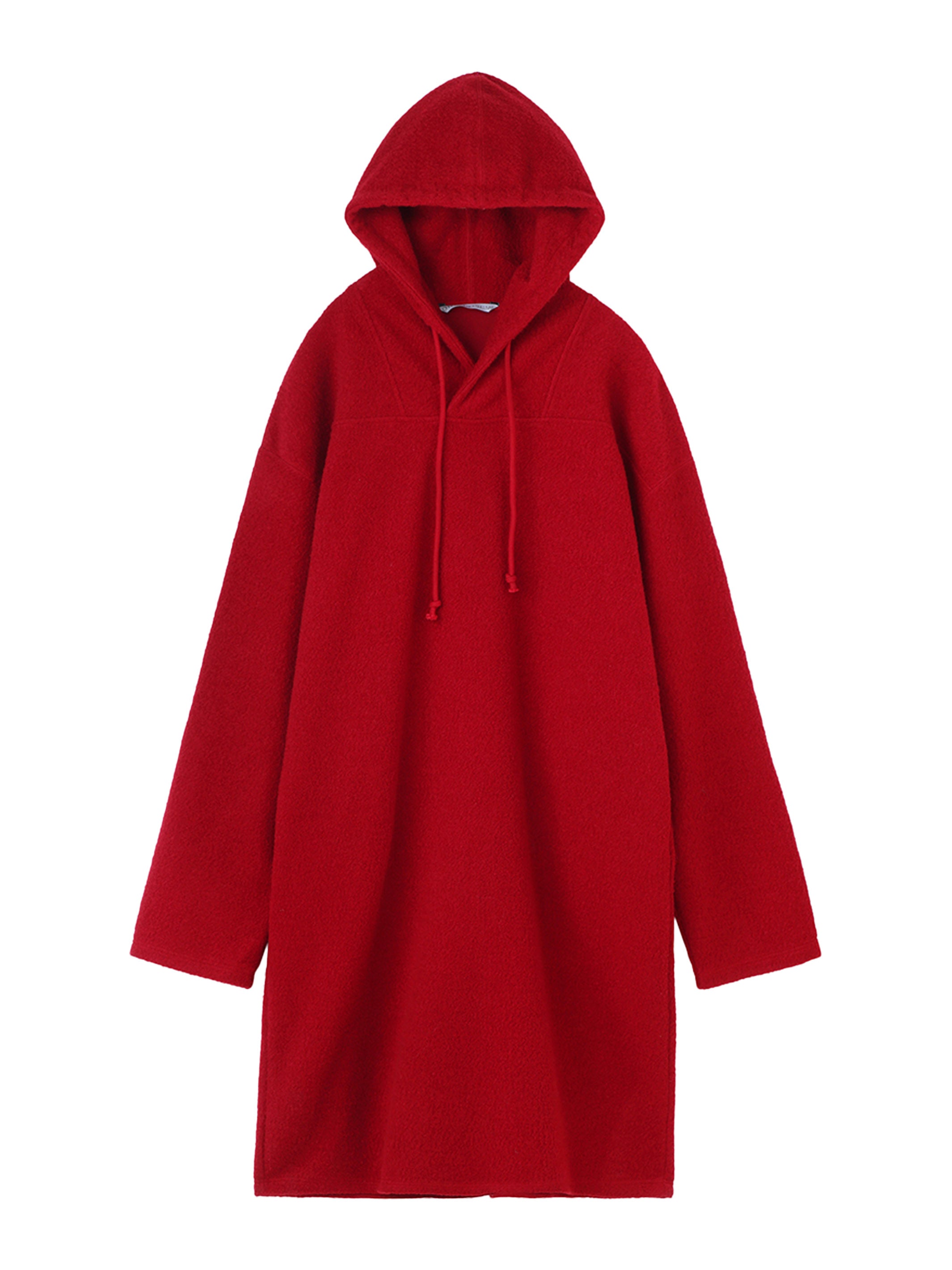 Wool Jersey Hooded Long Top