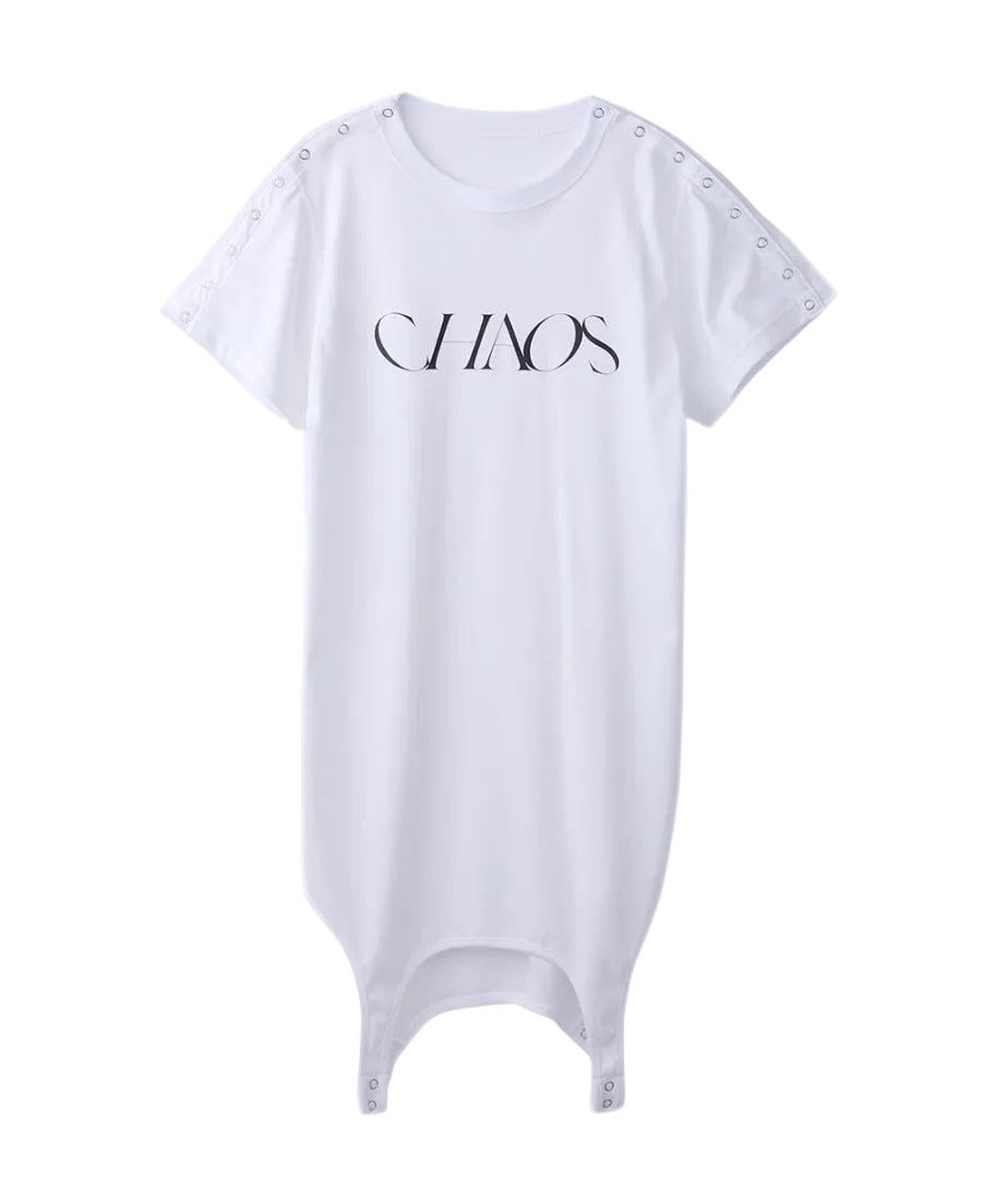 Womens "Chaos" Up Side Down Top | White